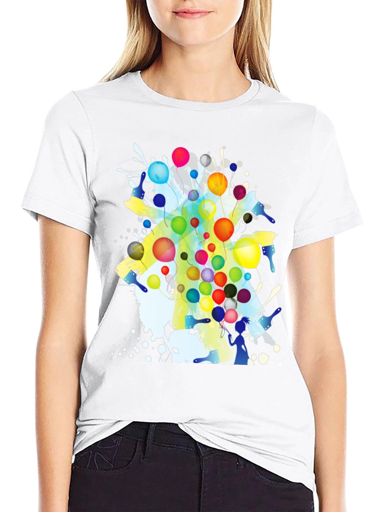 Artistic Graphic Print Crew Neck T-Shirt