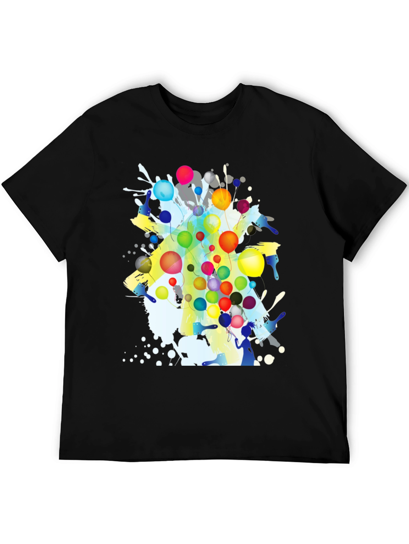 Artistic Graphic Print Crew Neck T-Shirt