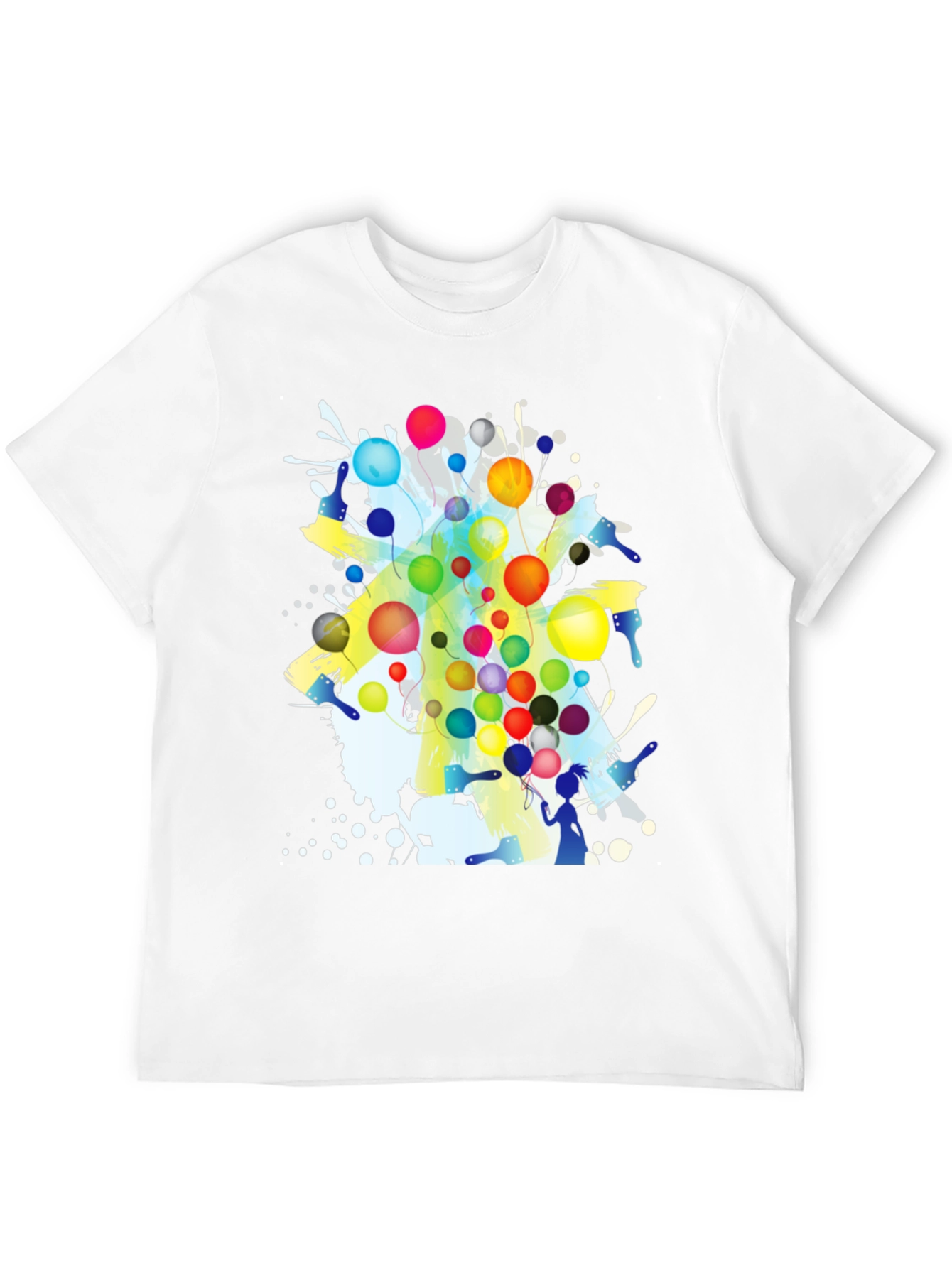 Artistic Graphic Print Crew Neck T-Shirt