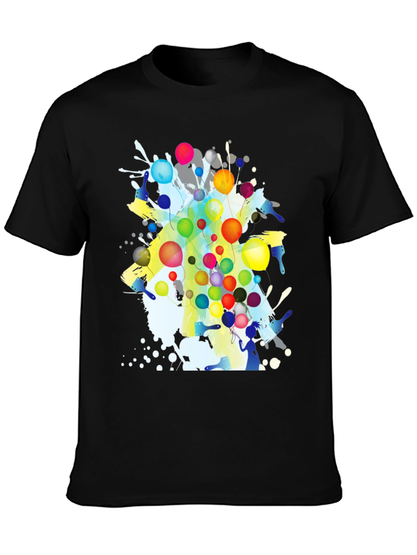 Artistic Graphic Print Crew Neck T-Shirt