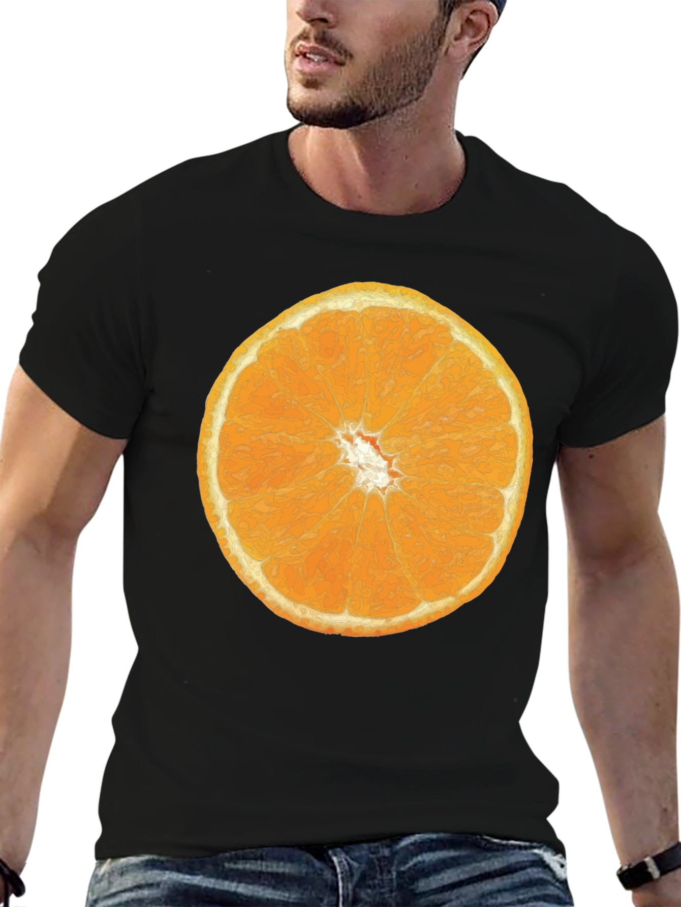 Orange Slice Graphic Tee - Citrus Fruit T-Shirt