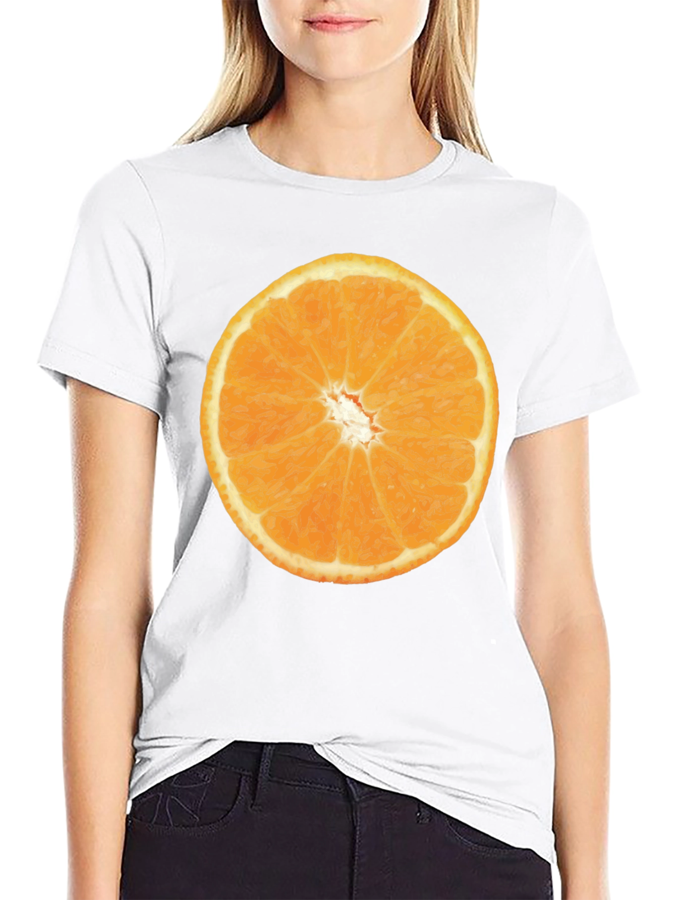 Orange Slice Graphic Tee - Citrus Fruit T-Shirt