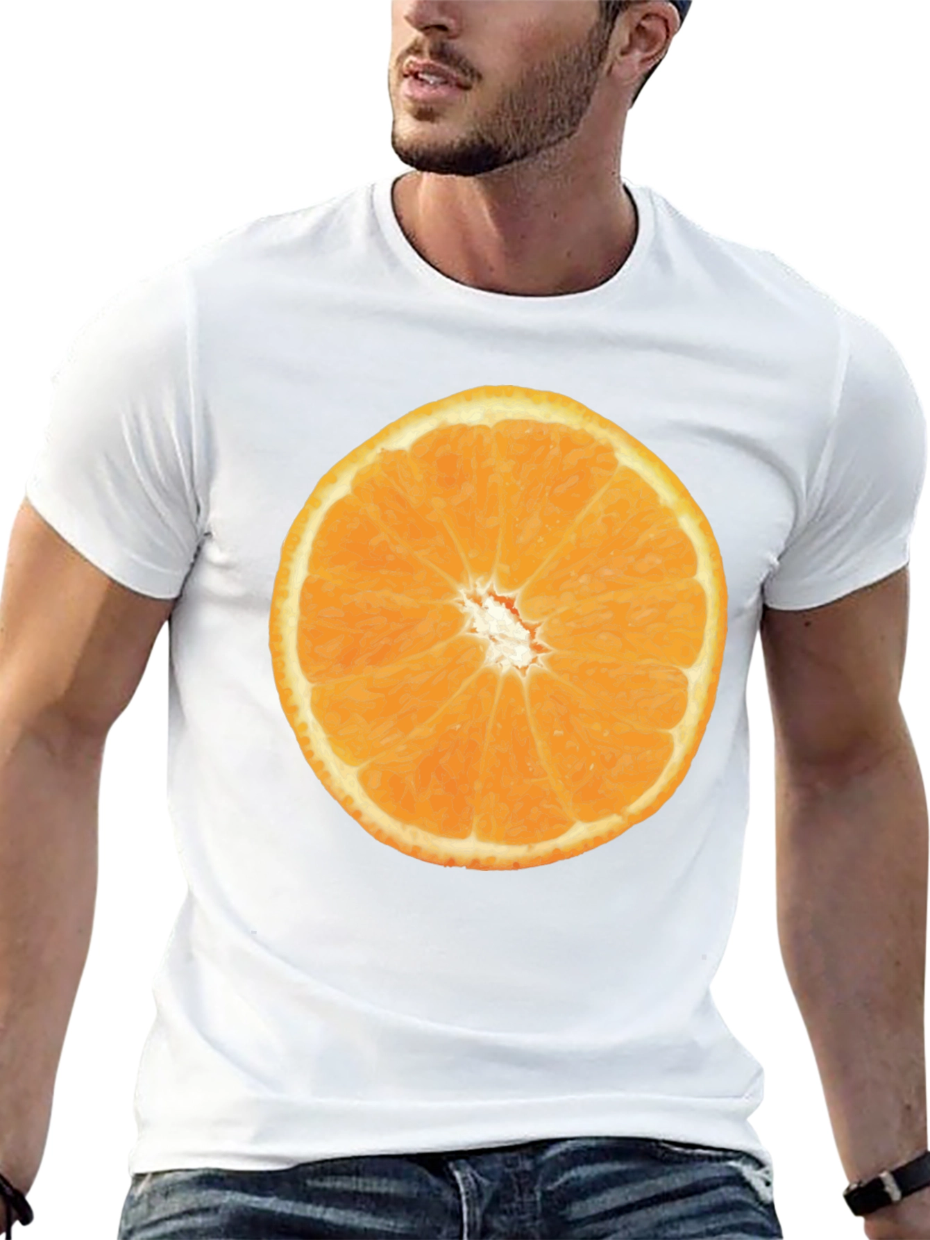Orange Slice Graphic Tee - Citrus Fruit T-Shirt