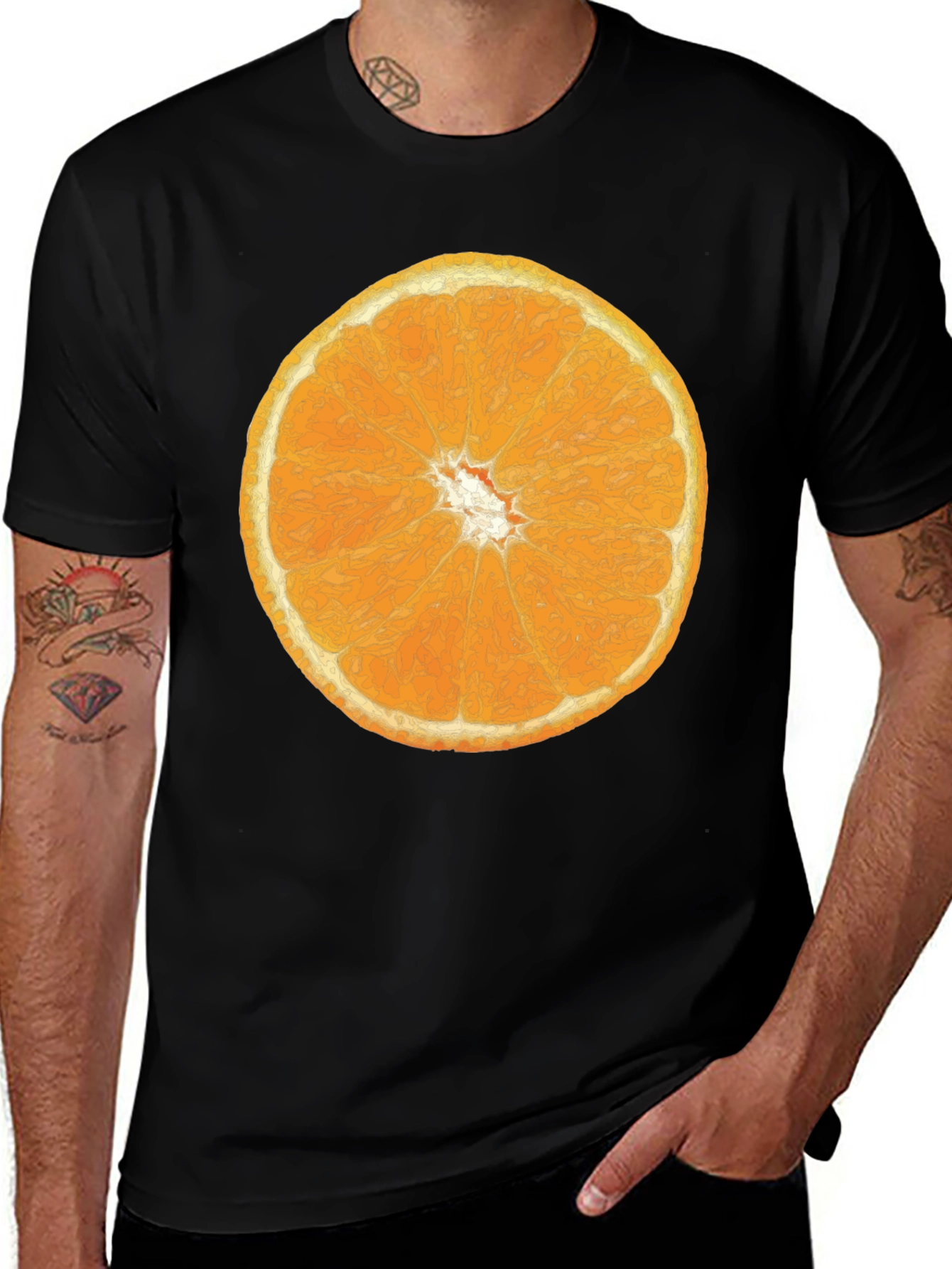 Orange Slice Graphic Tee - Citrus Fruit T-Shirt