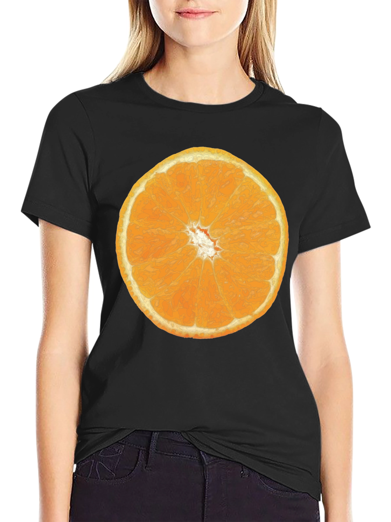 Orange Slice Graphic Tee - Citrus Fruit T-Shirt