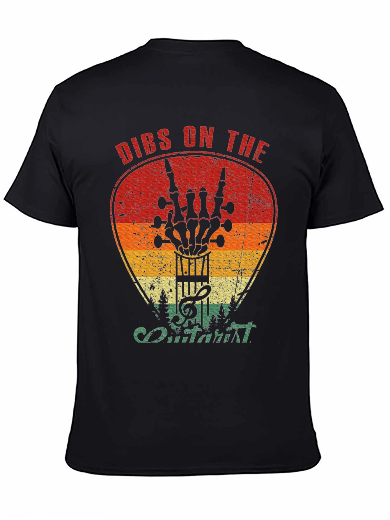 Dibs on the Guitarist Skeleton Hand Rock Music T-Shirt