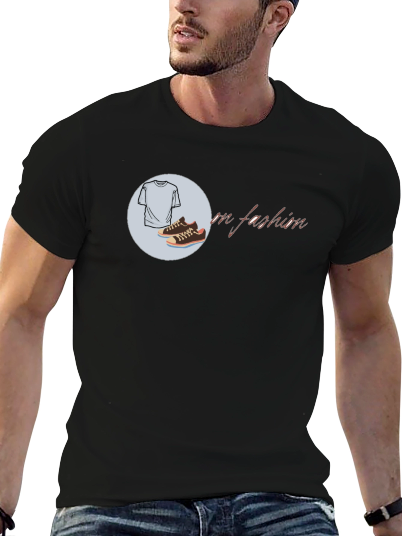Mens Black Fashion T-Shirt