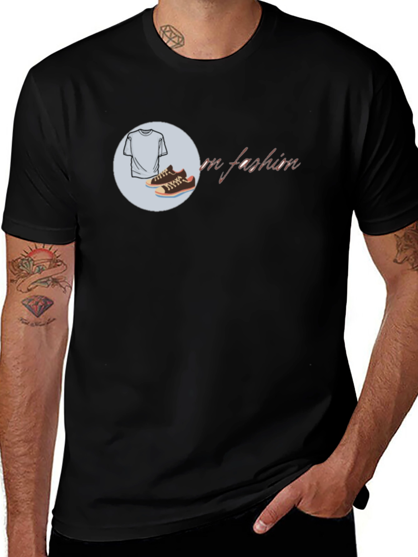 Mens Black Fashion T-Shirt