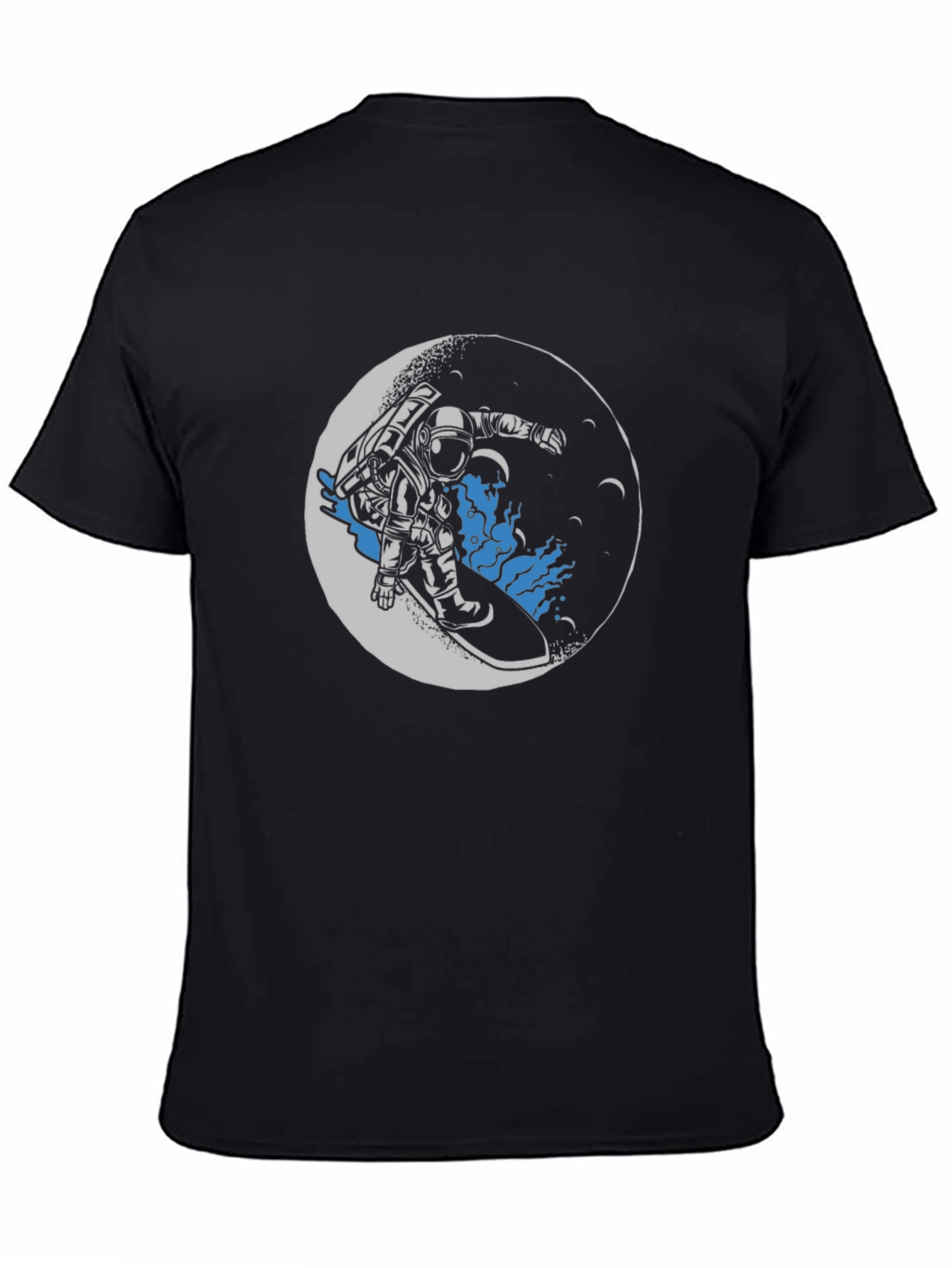 Astronaut Surfing Moon Graphic T-Shirt