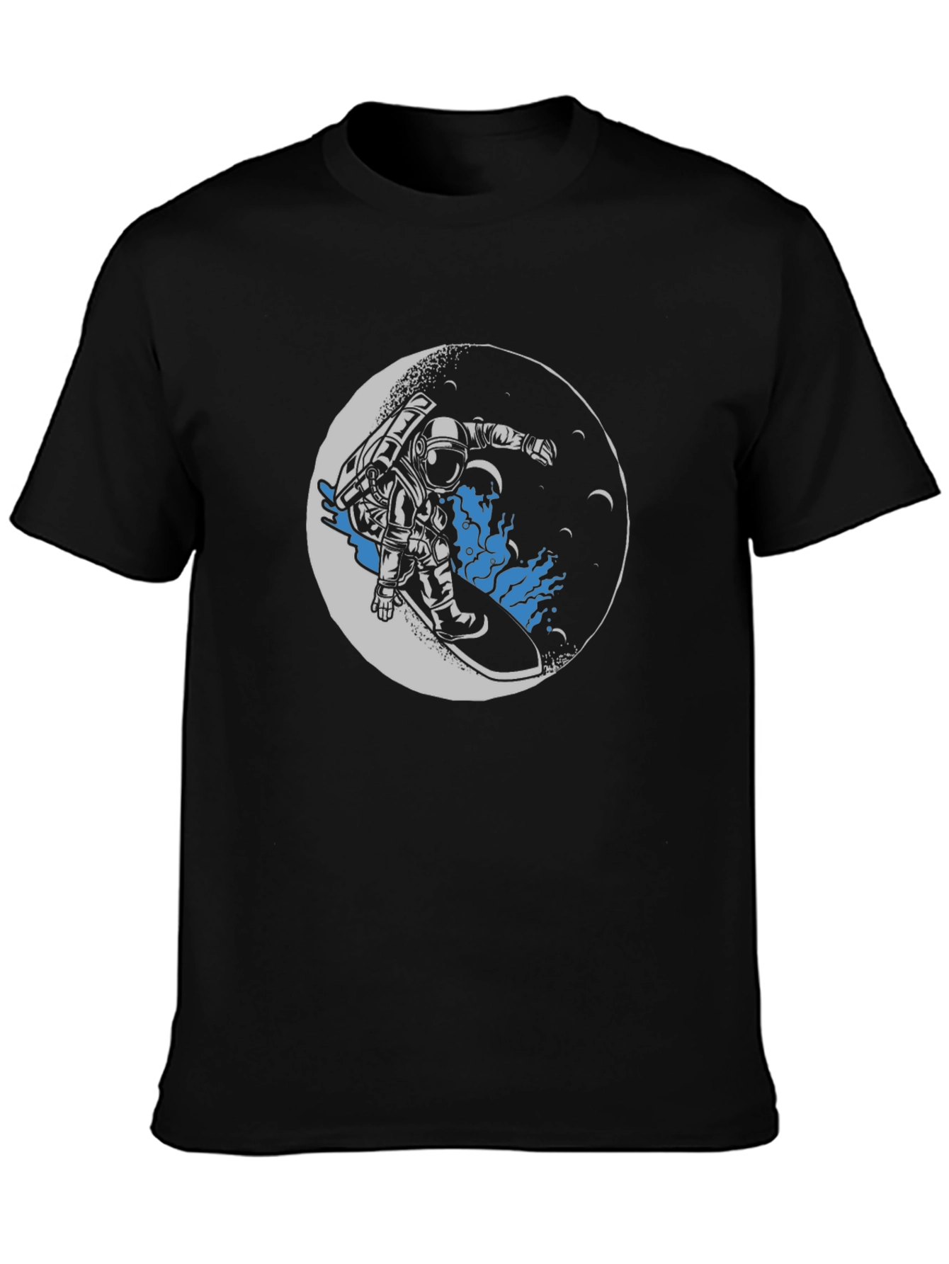 Astronaut Surfing Moon Graphic T-Shirt