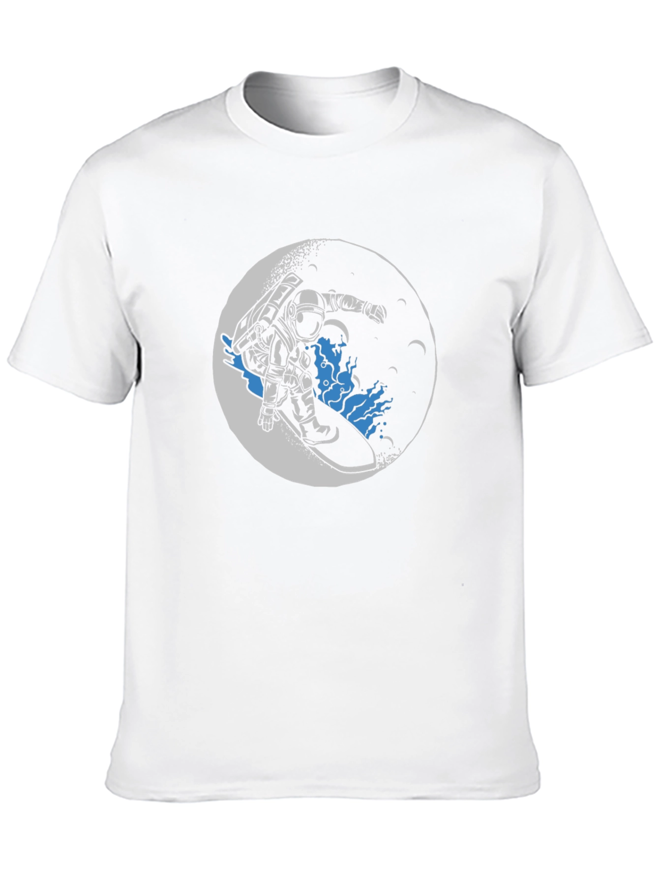 Astronaut Surfing Moon Graphic T-Shirt