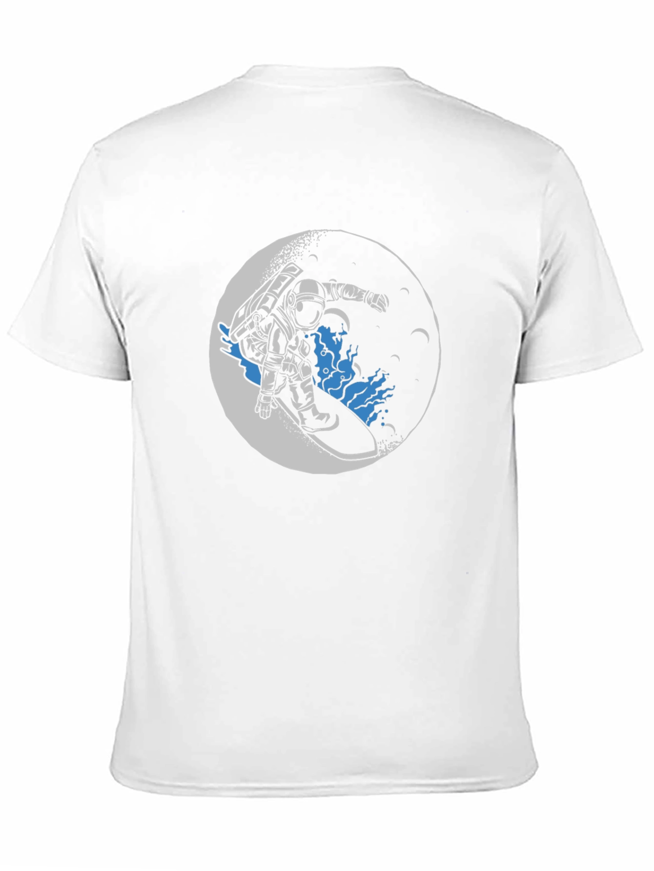 Astronaut Surfing Moon Graphic T-Shirt