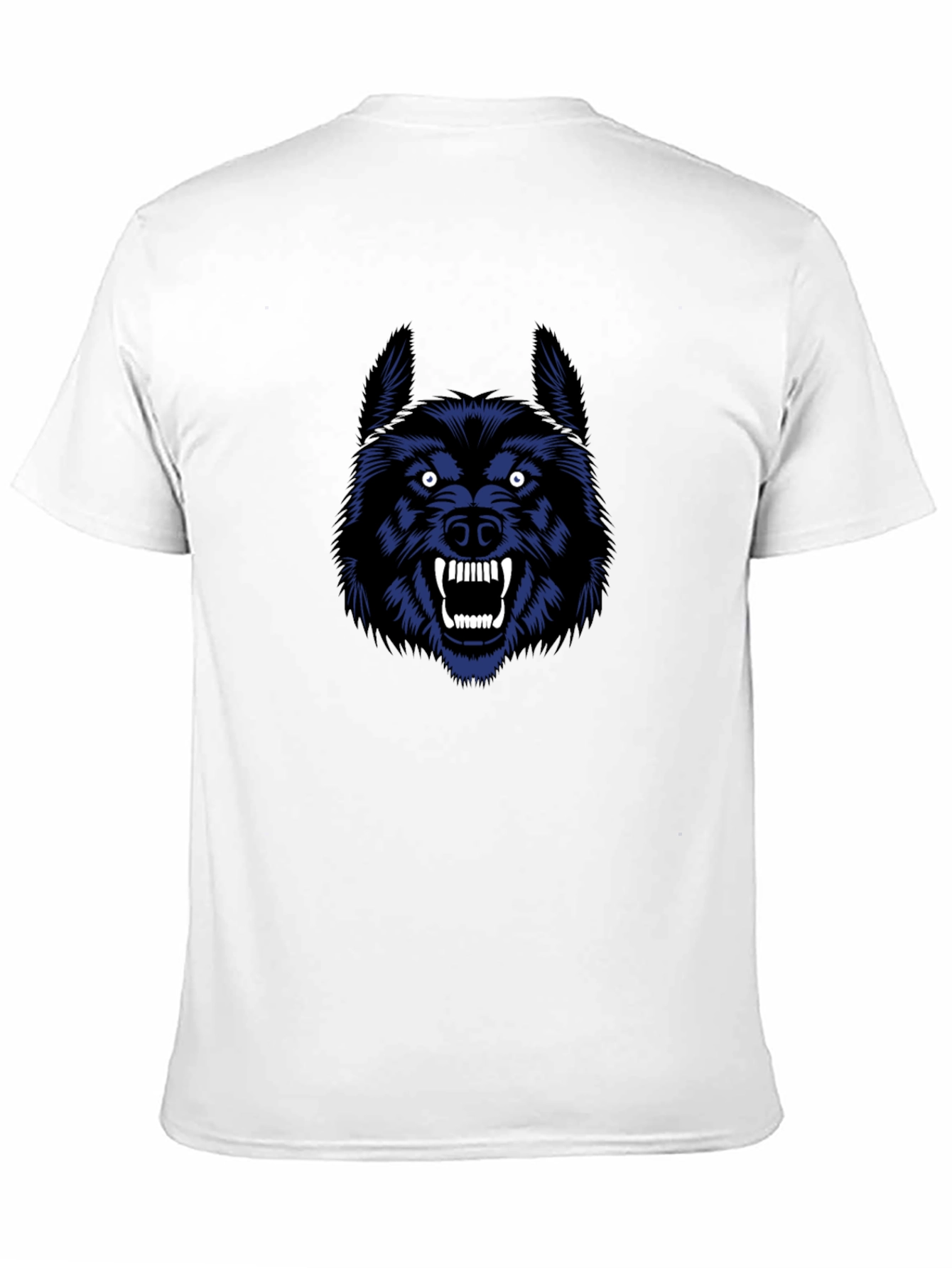 Fierce Wolf Graphic Tee - Black Cotton T-Shirt
