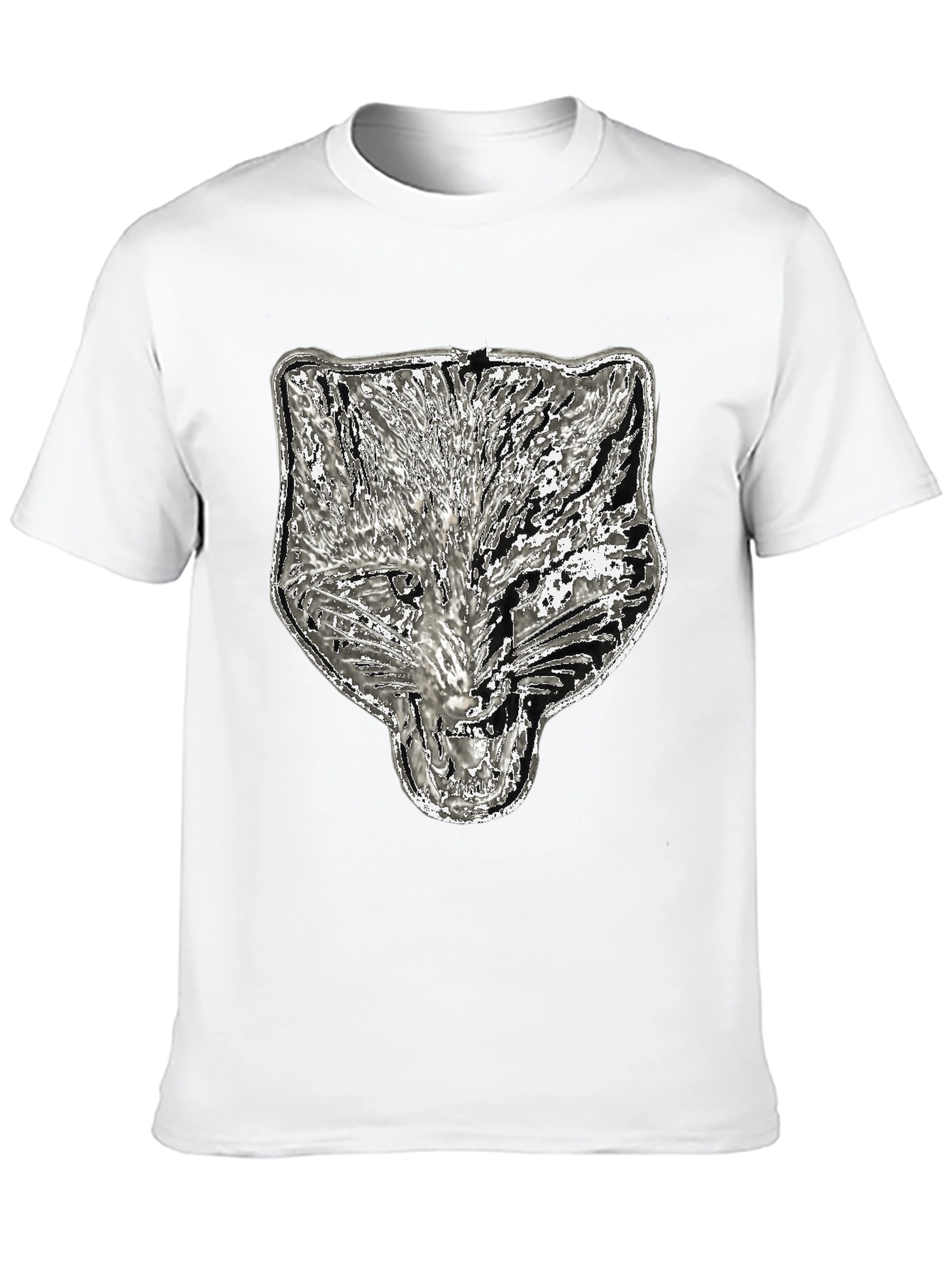 Wolf Graphic Tee - Black Cotton Blend
