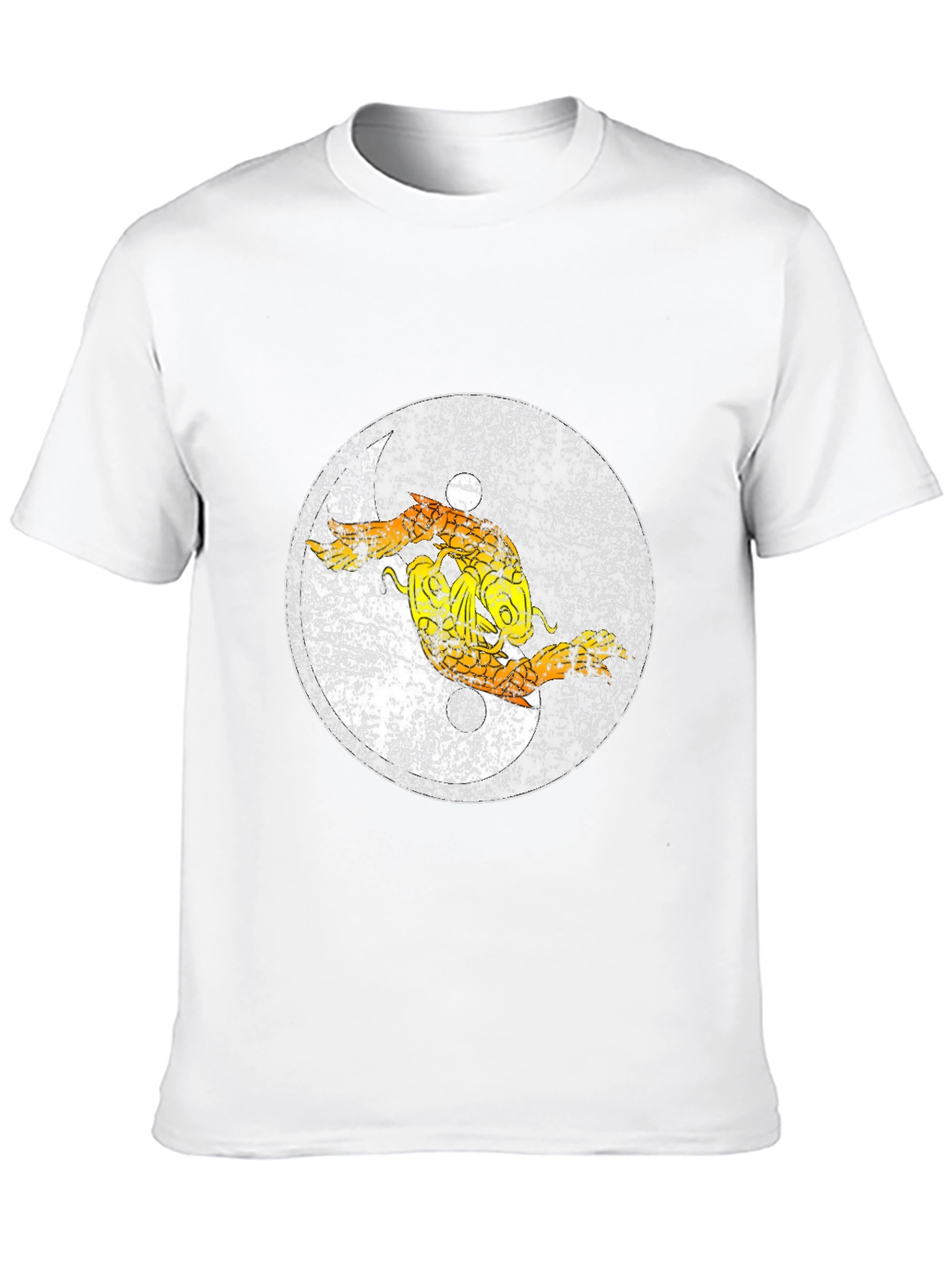 Distressed Pisces Zodiac Graphic Tee - Black