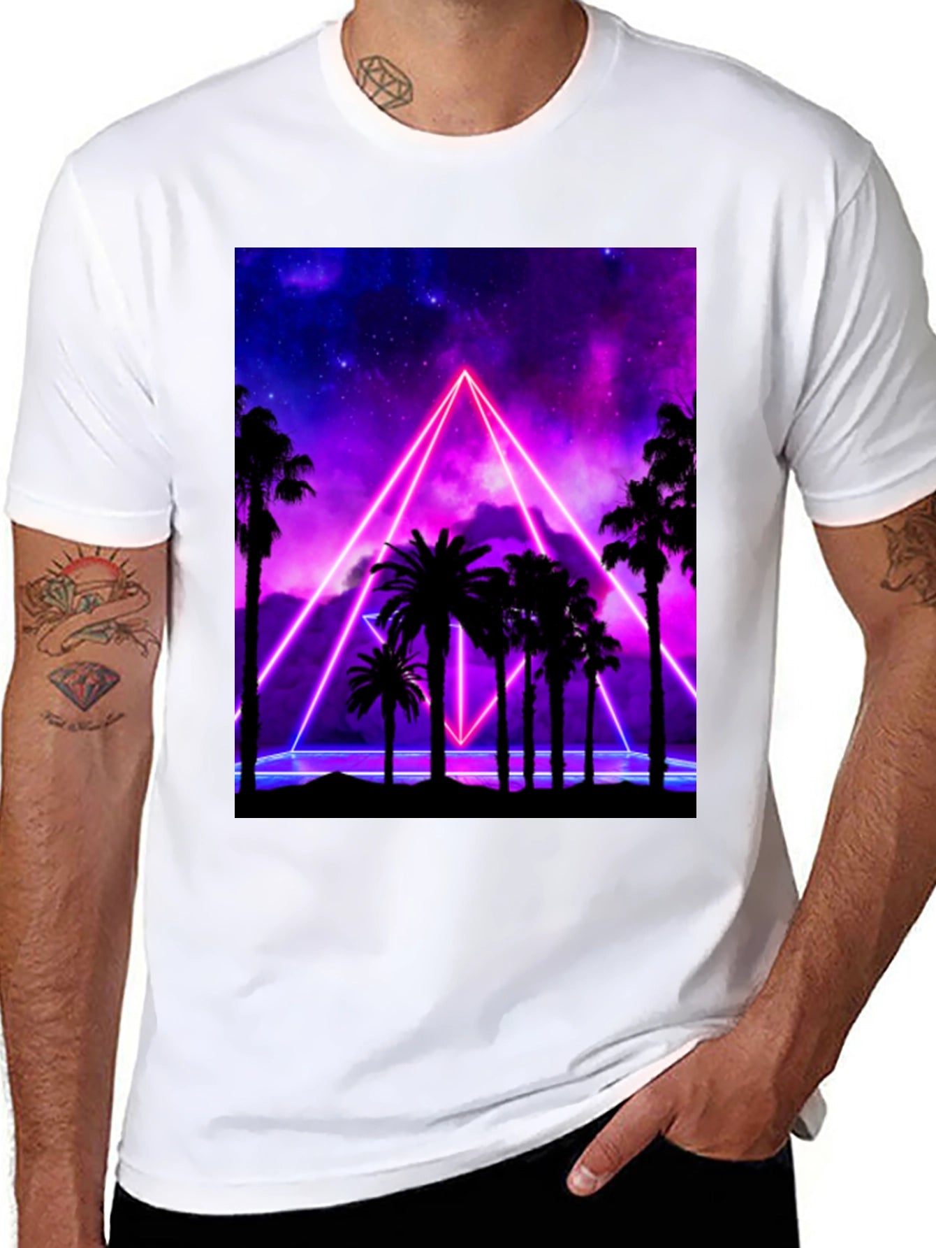 Neon Palm Tree T-Shirt