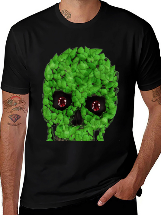 Leaf Skull Graphic T-Shirt - Unique Design