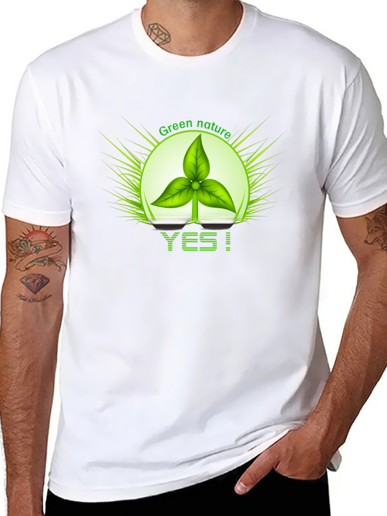 Eco-Friendly Green Nature Graphic Tee