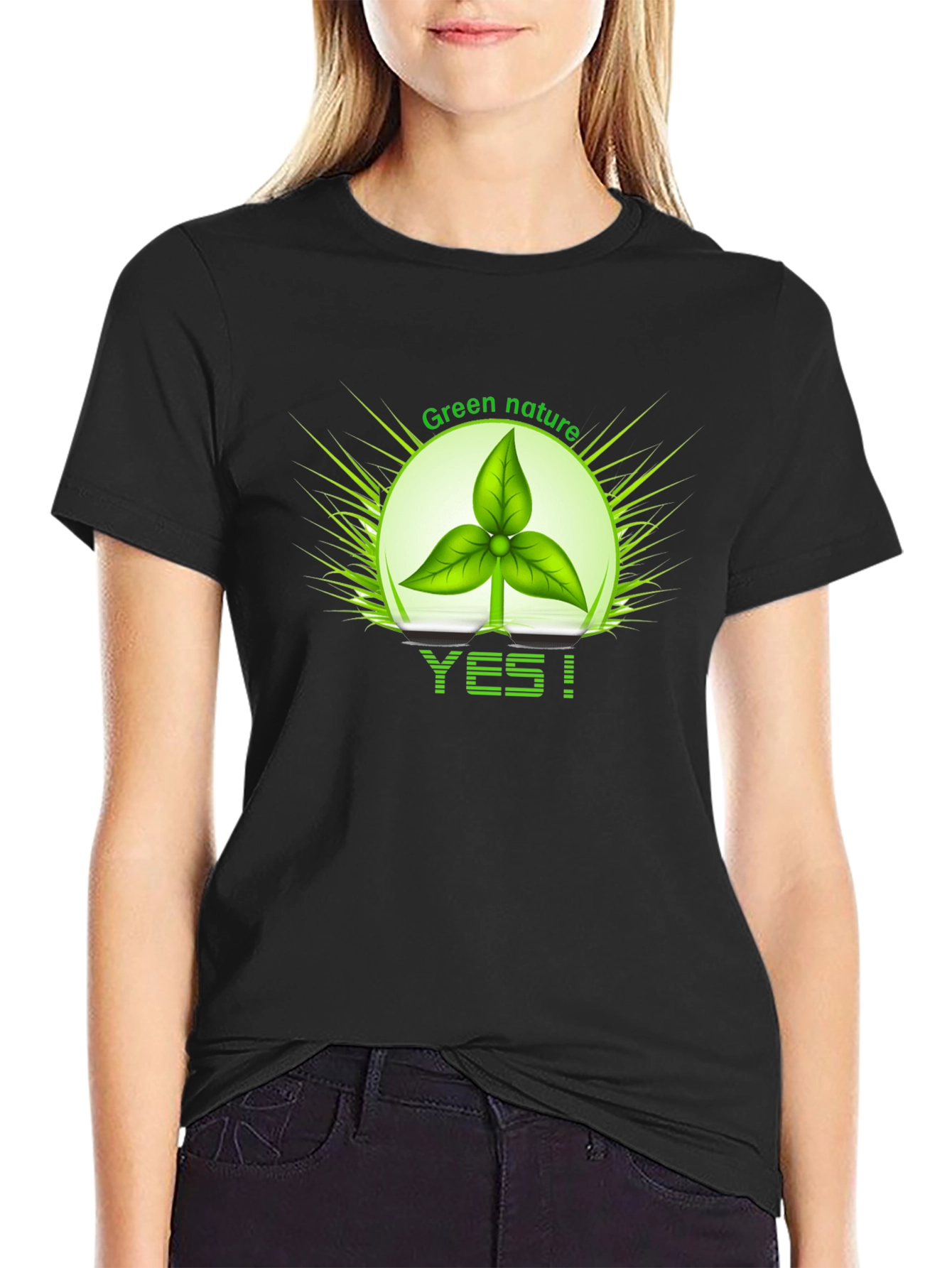 Eco-Friendly Green Nature Graphic Tee