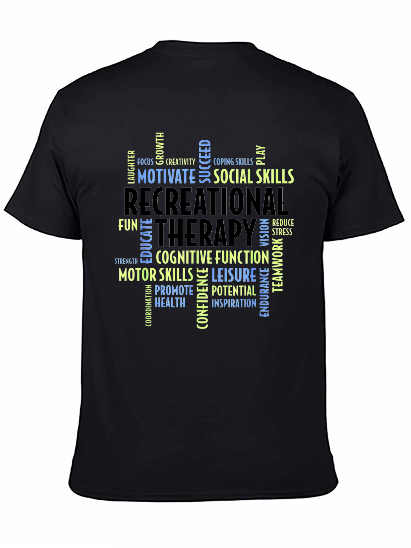 Recreational Therapy Word Art T-Shirt