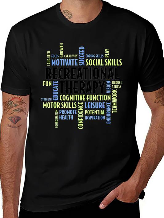 Recreational Therapy Word Art T-Shirt
