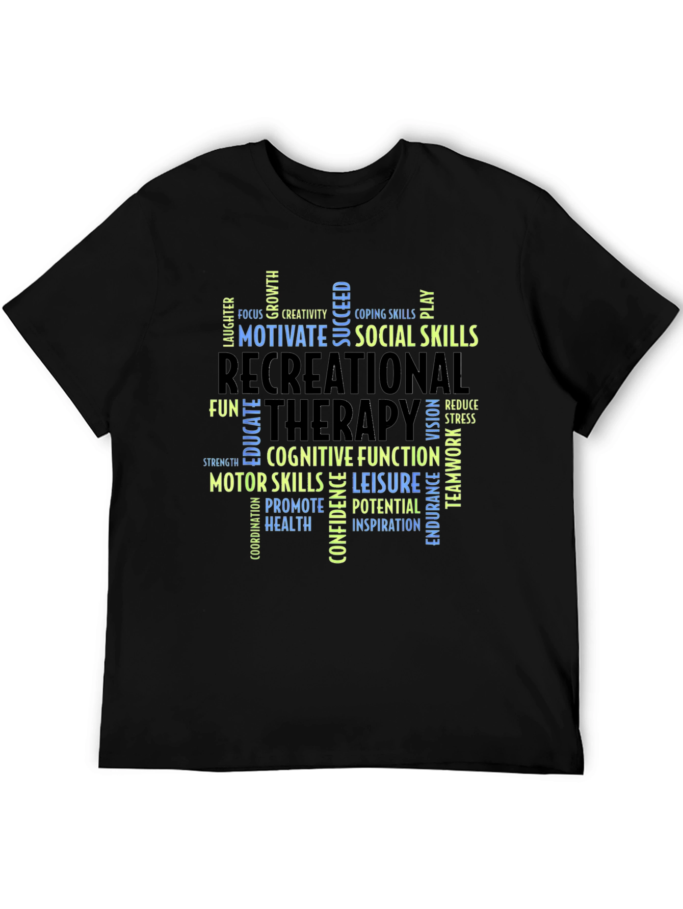 Recreational Therapy Word Art T-Shirt