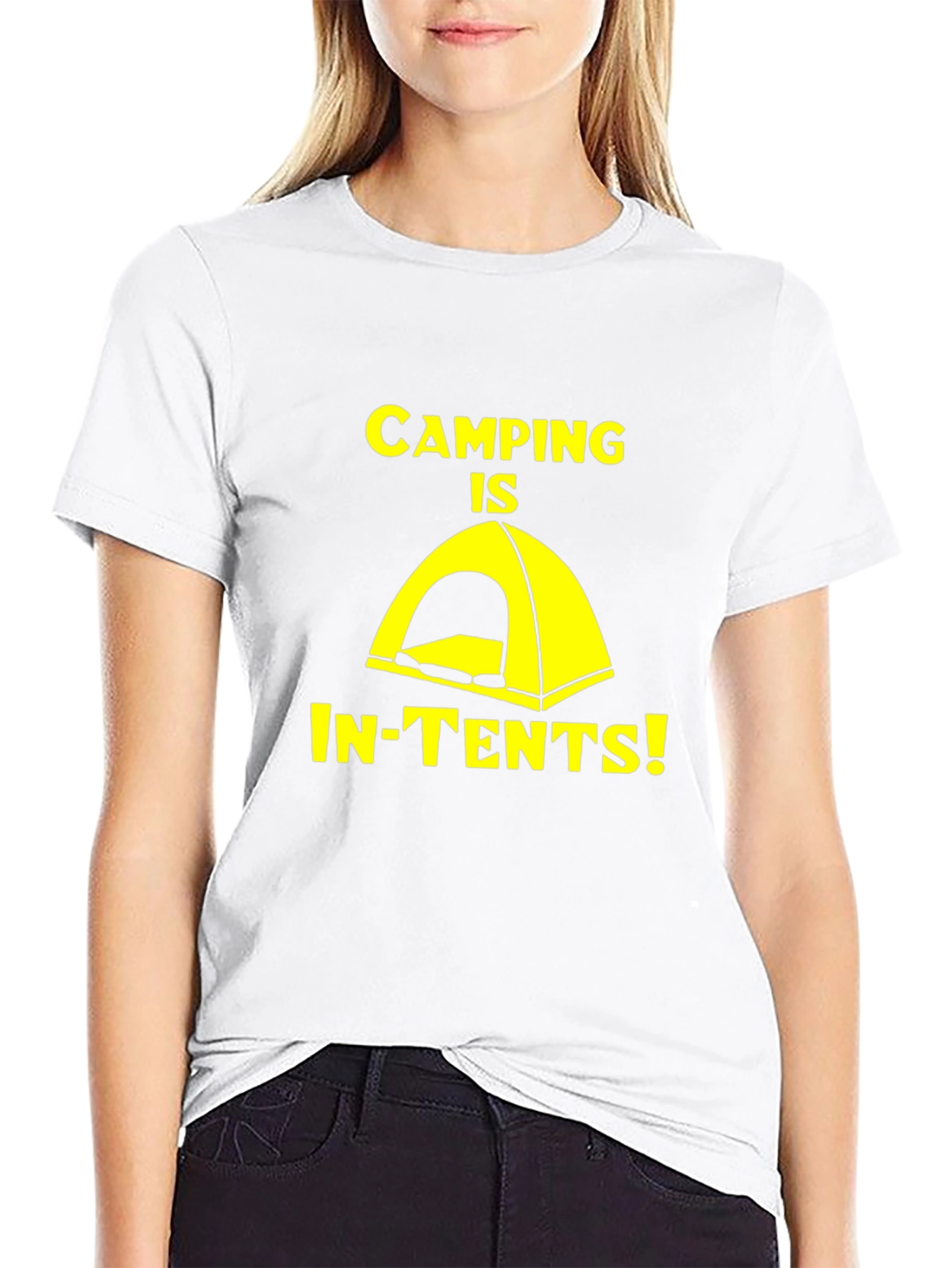 Camping Is In-Tents! Novelty Graphic T-Shirt