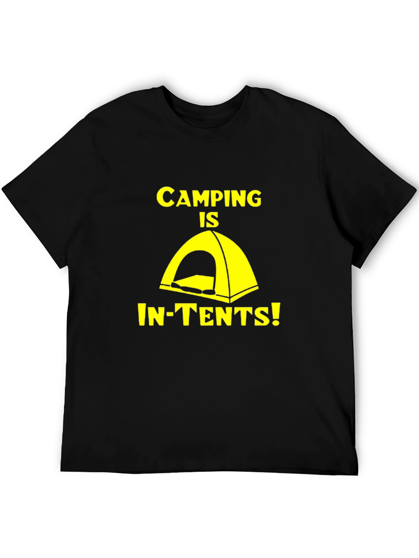 Camping Is In-Tents! Novelty Graphic T-Shirt