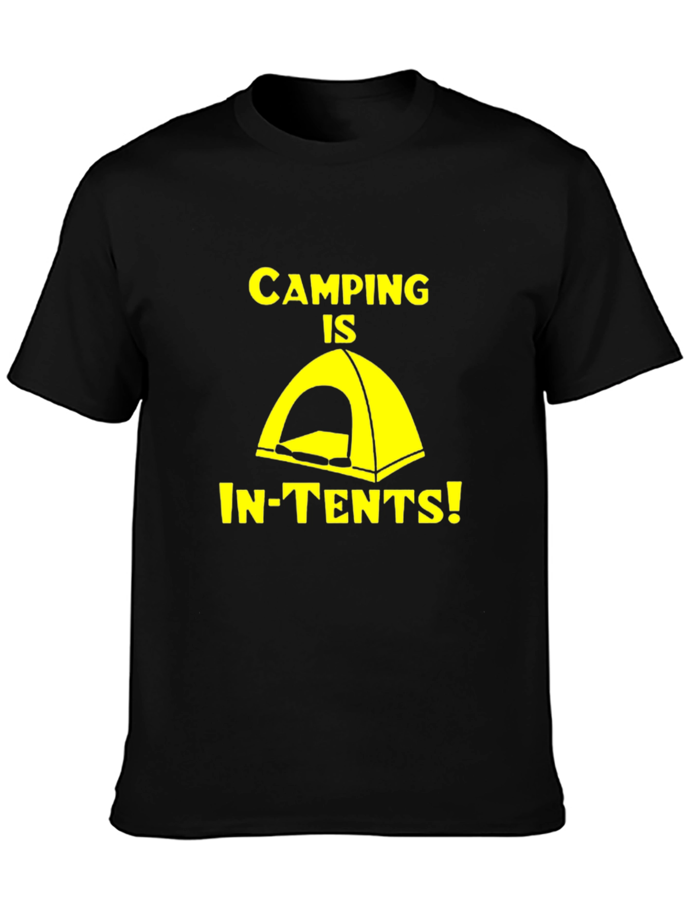 Camping Is In-Tents! Novelty Graphic T-Shirt