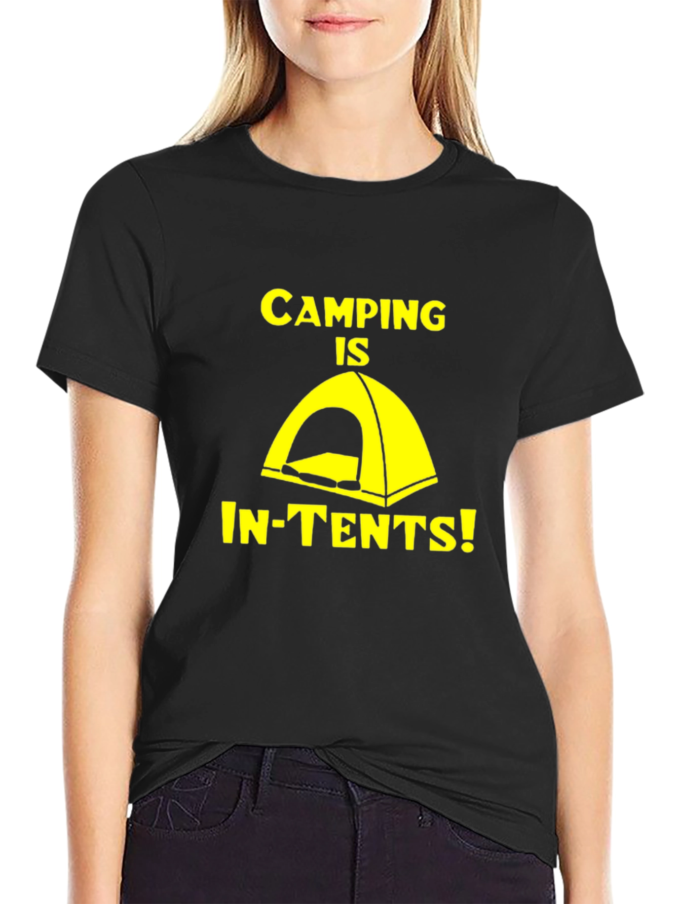 Camping Is In-Tents! Novelty Graphic T-Shirt