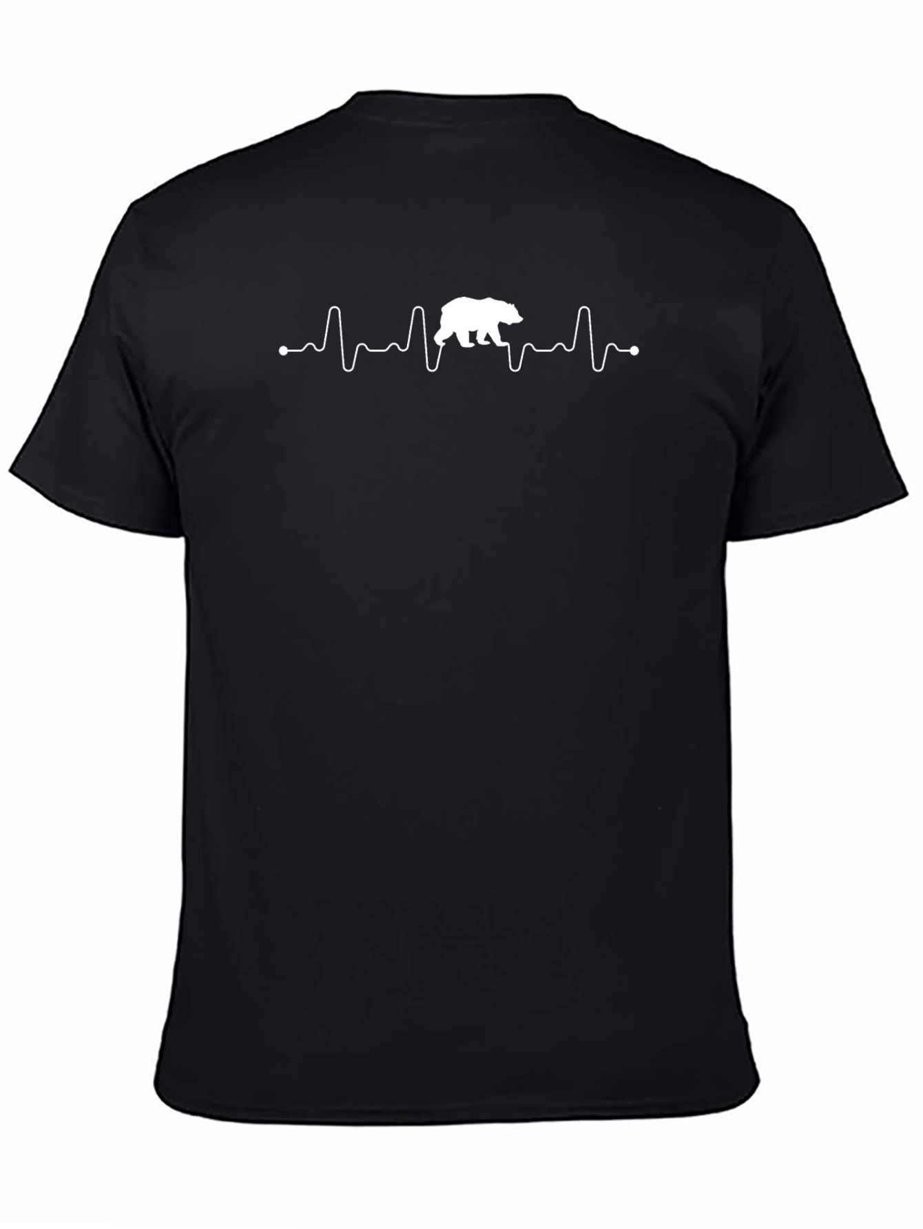 Bear Heartbeat T-Shirt - Black Graphic Tee