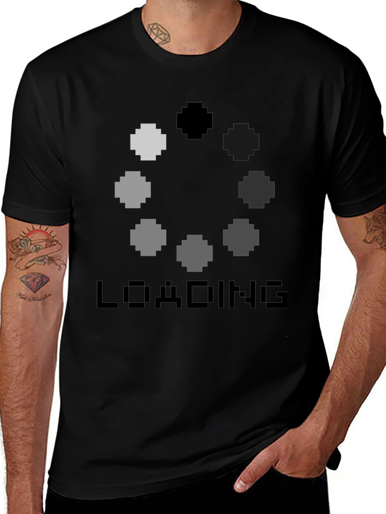 Loading Pixel Art Graphic Tee