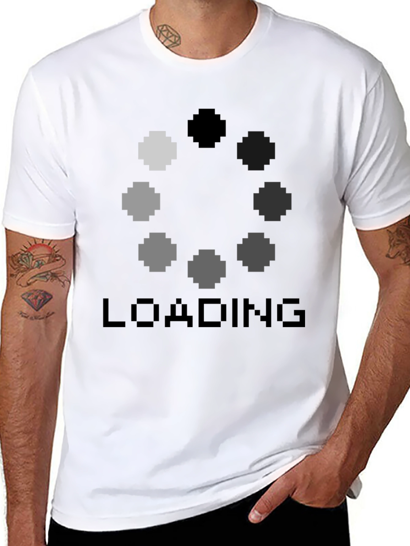 Loading Pixel Art Graphic Tee
