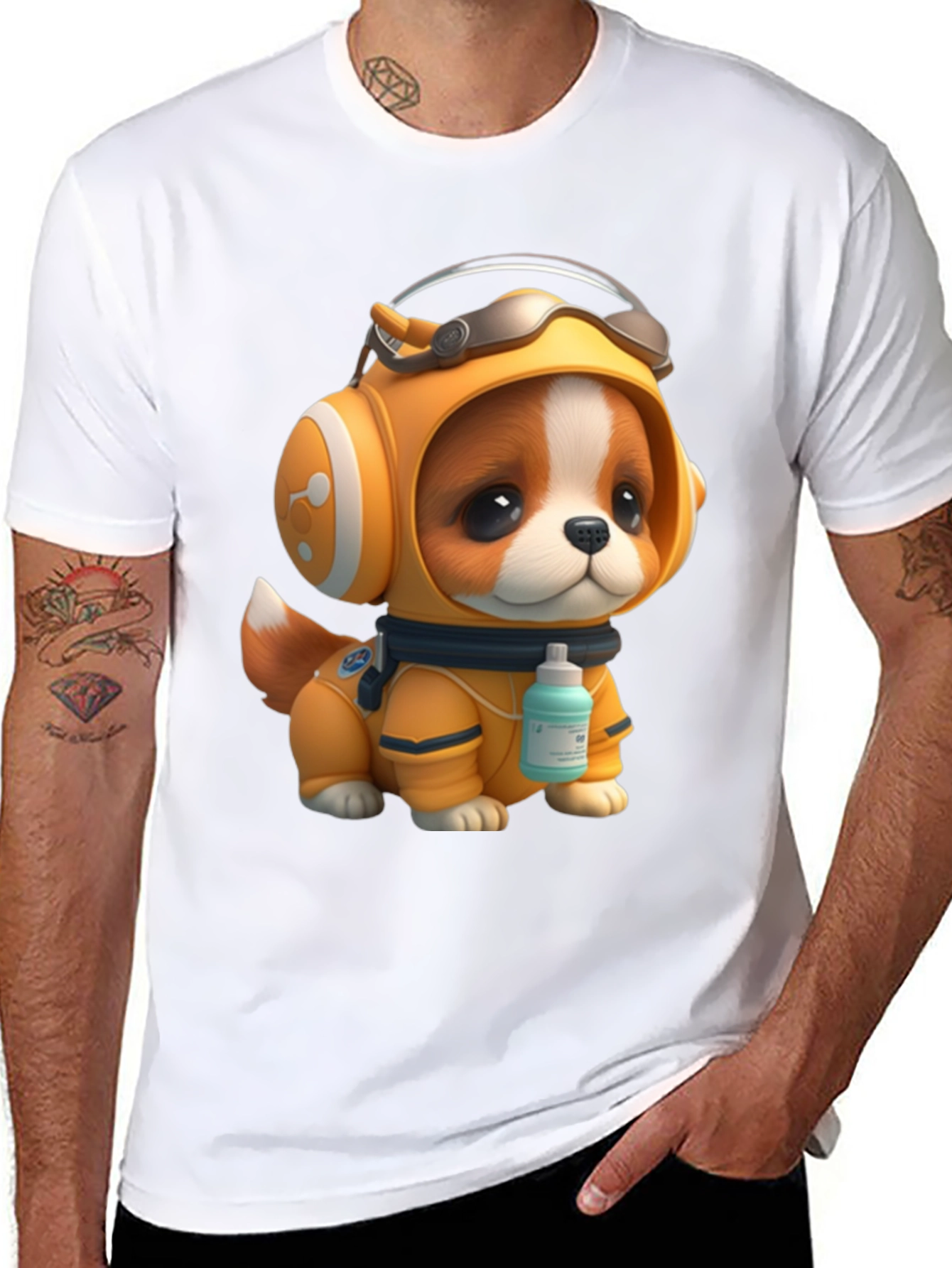 Cute Cartoon Dog Pilot T-Shirt