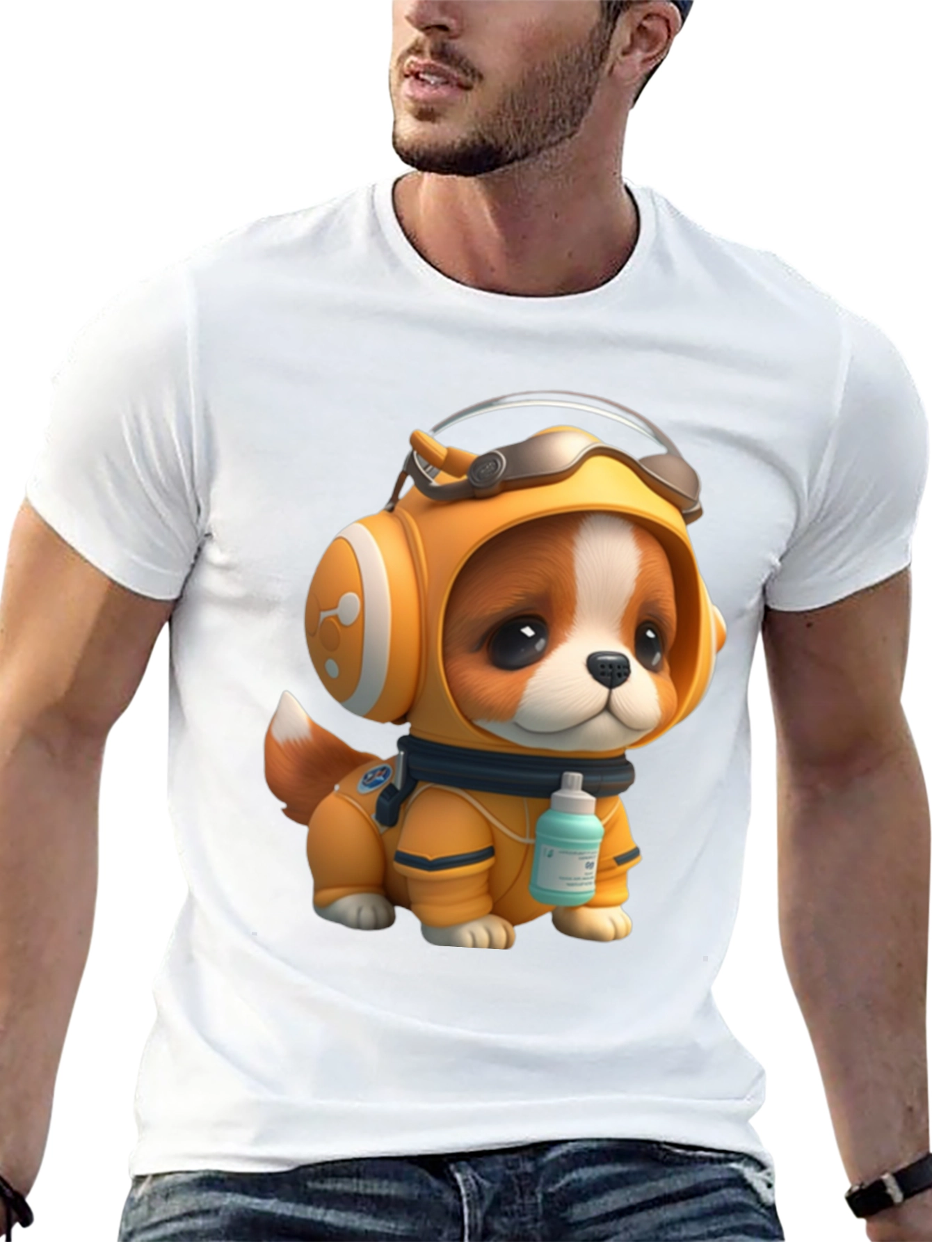 Cute Cartoon Dog Pilot T-Shirt
