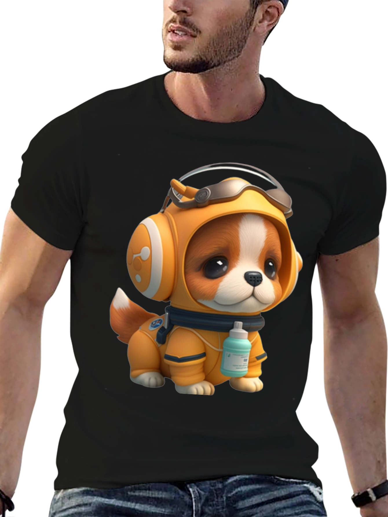 Cute Cartoon Dog Pilot T-Shirt