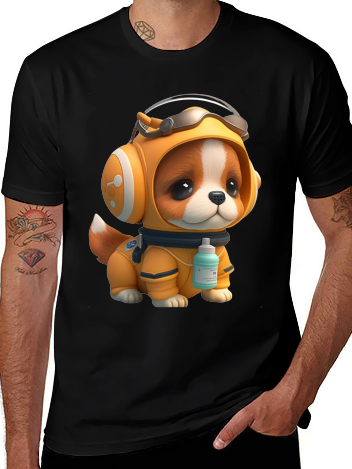 Cute Cartoon Dog Pilot T-Shirt