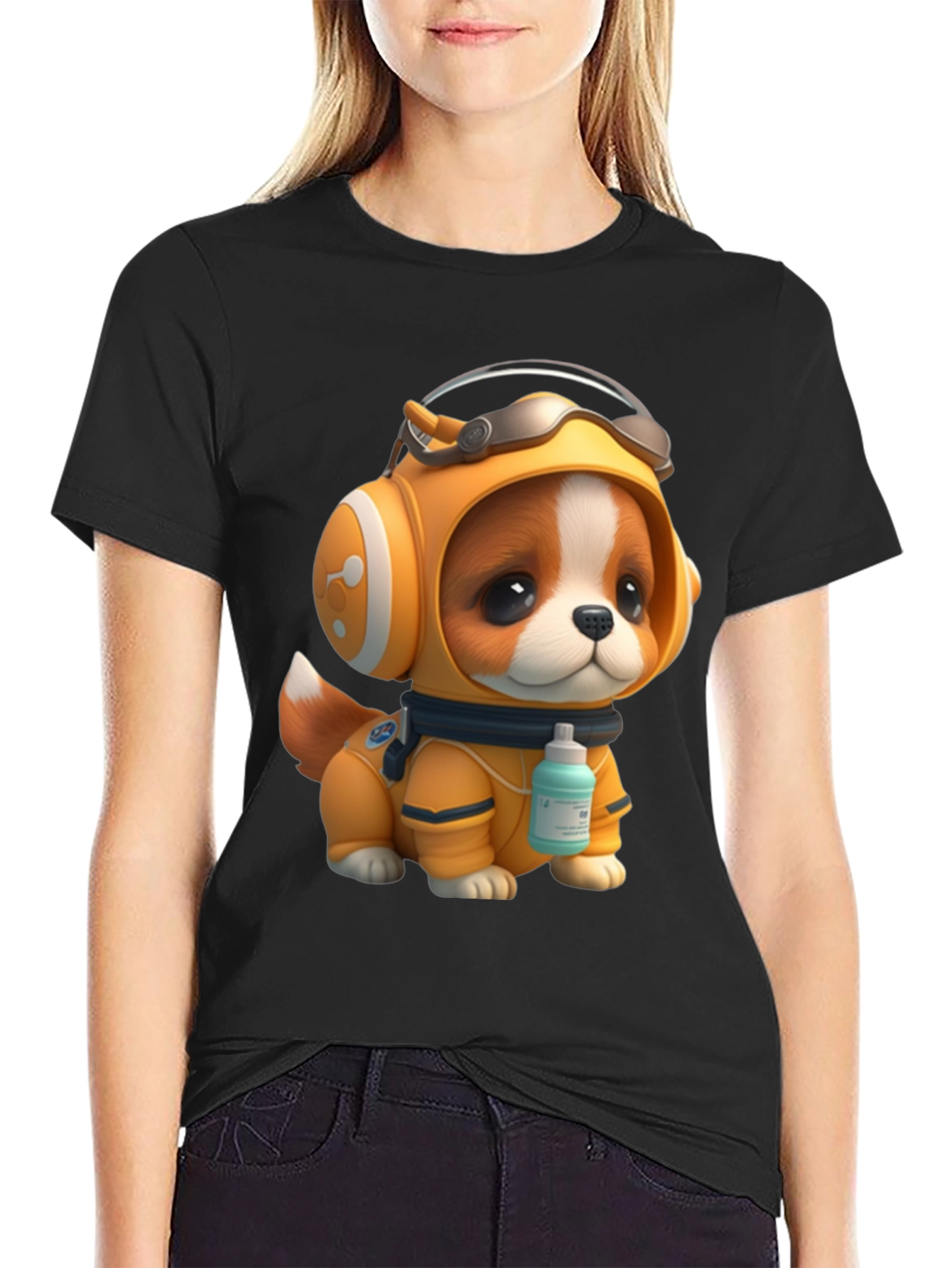 Cute Cartoon Dog Pilot T-Shirt