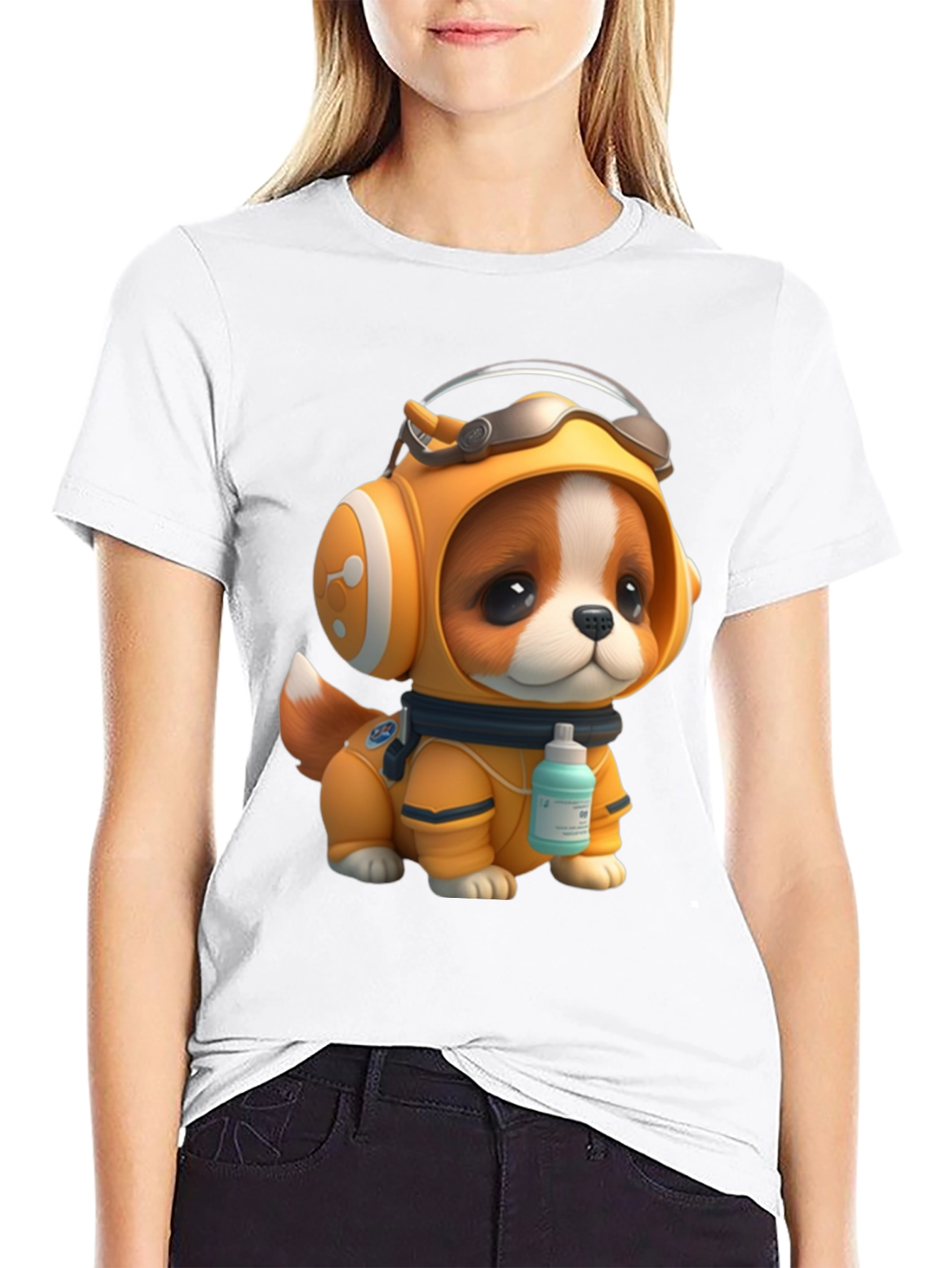 Cute Cartoon Dog Pilot T-Shirt