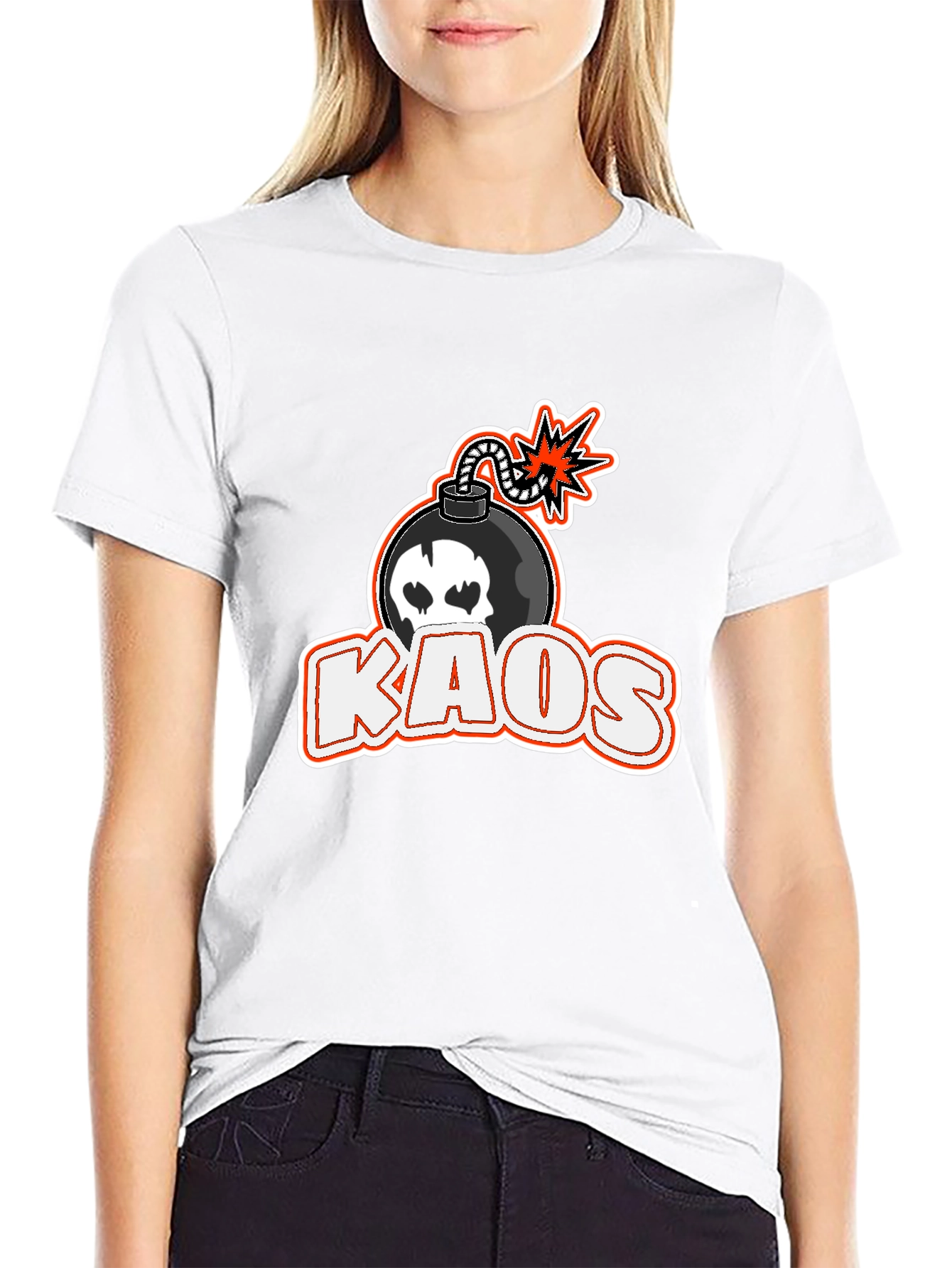 Kaos Bomb Graphic T-Shirt - Black