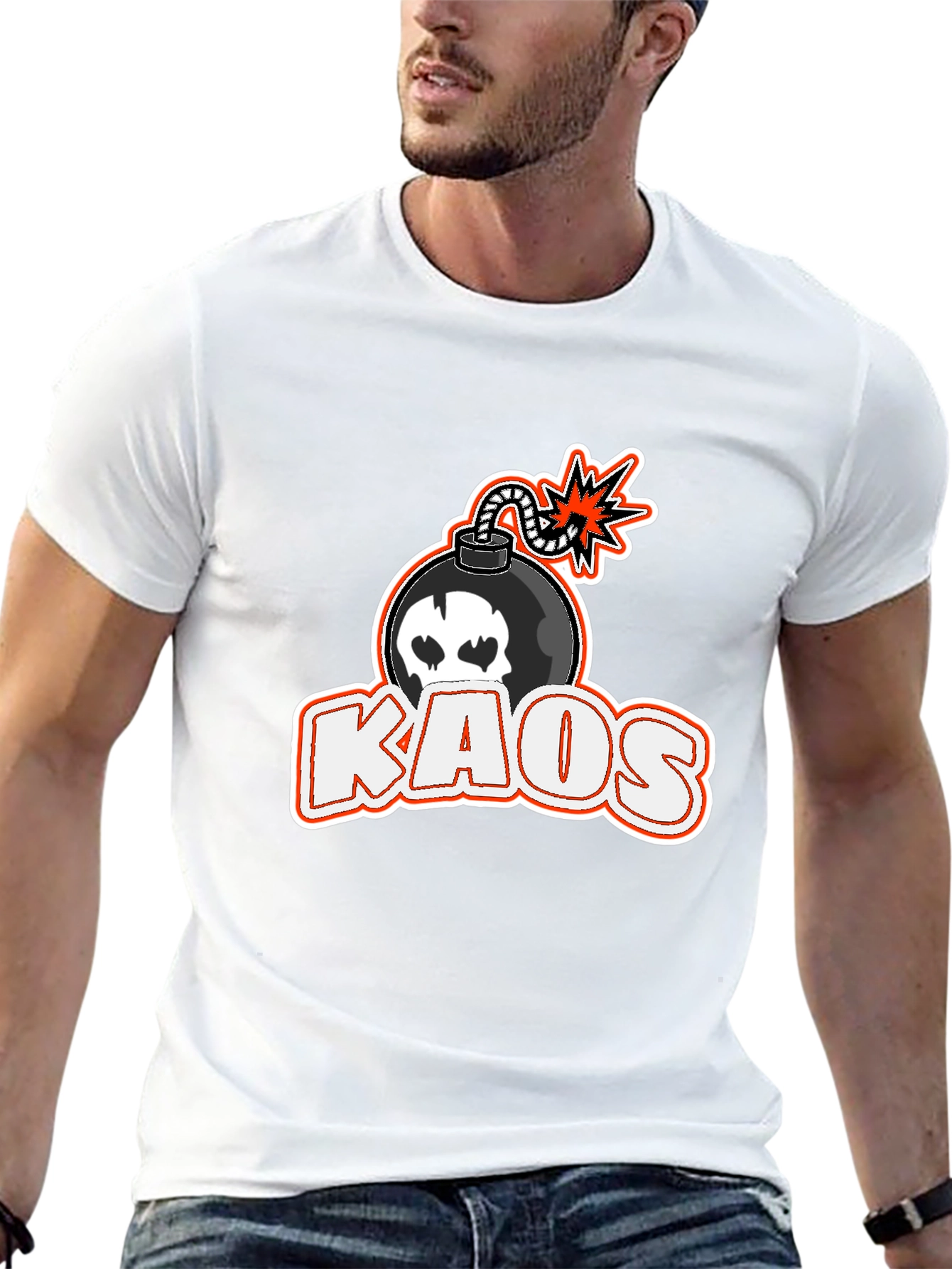 Kaos Bomb Graphic T-Shirt - Black