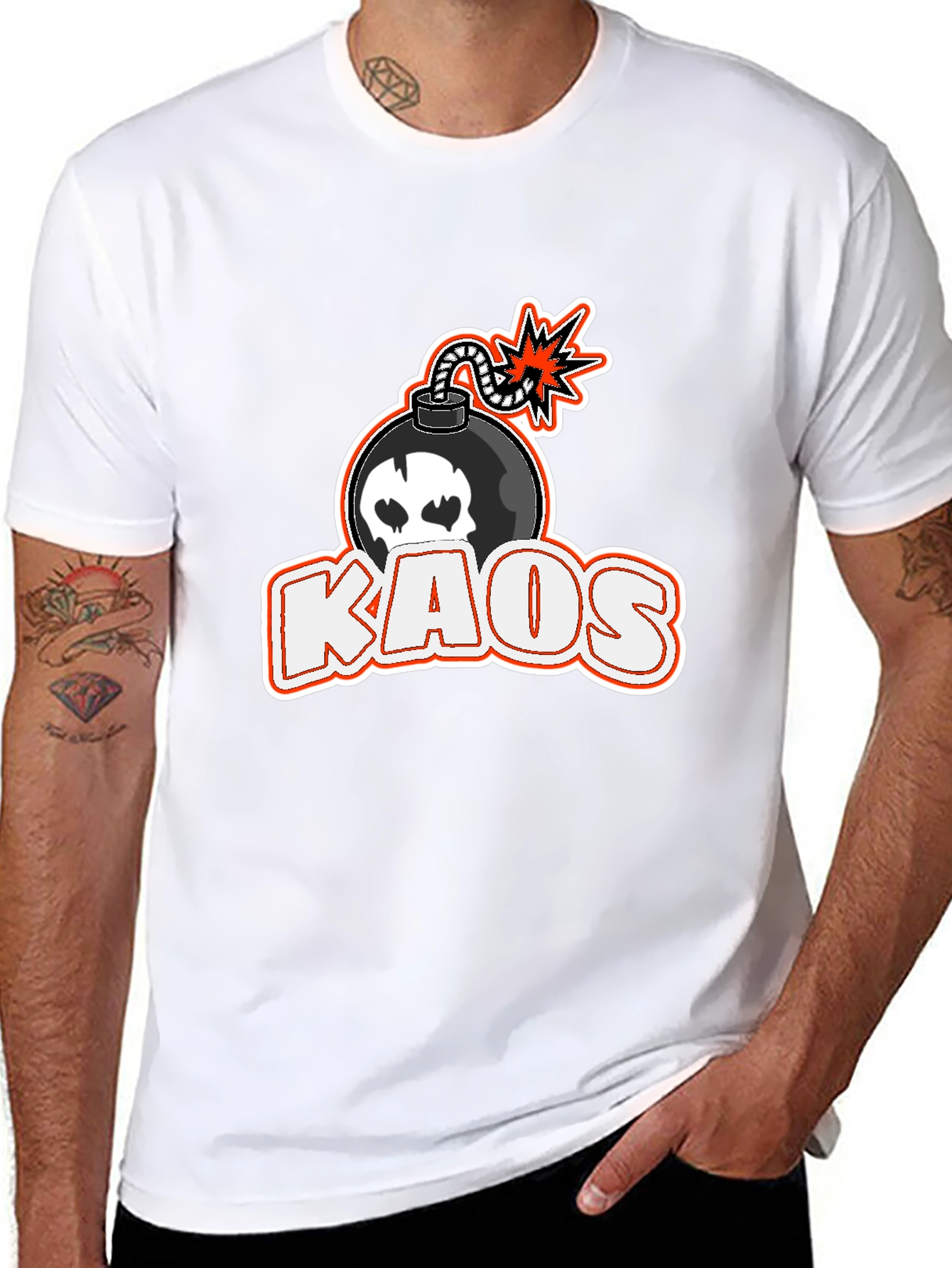 Kaos Bomb Graphic T-Shirt - Black