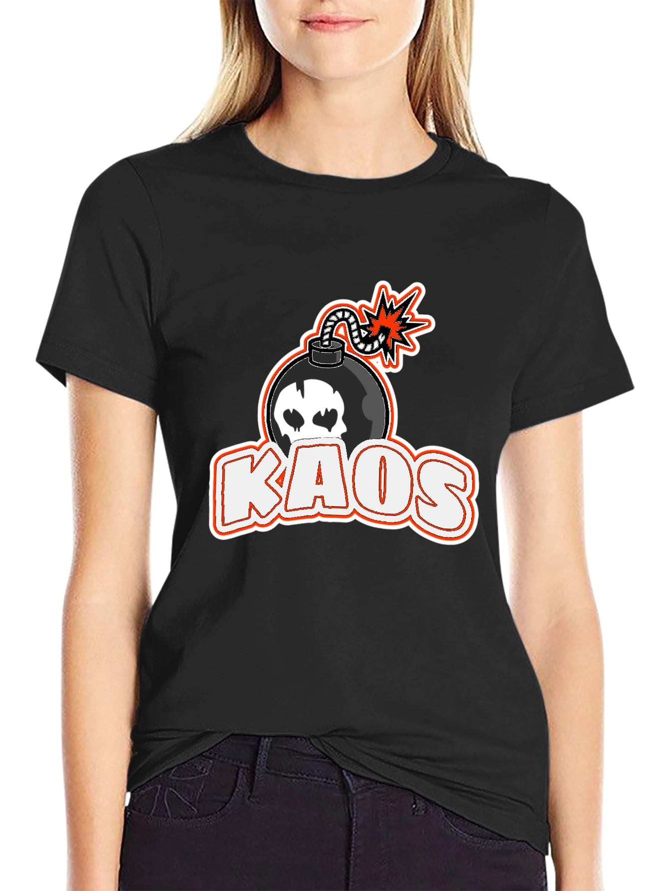 Kaos Bomb Graphic T-Shirt - Black