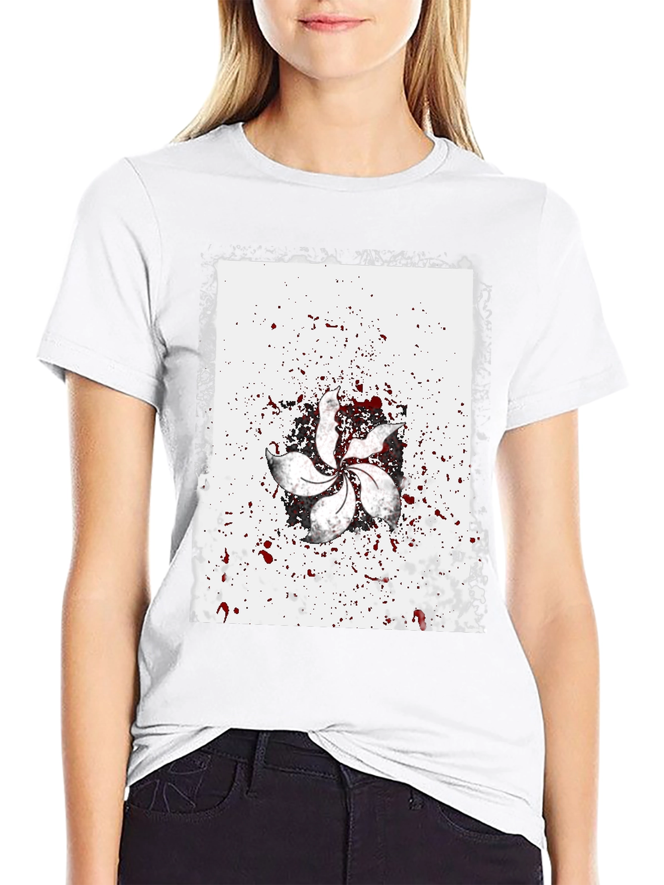 Statement Graphic Tee - Hong Kong Bauhinia Flower
