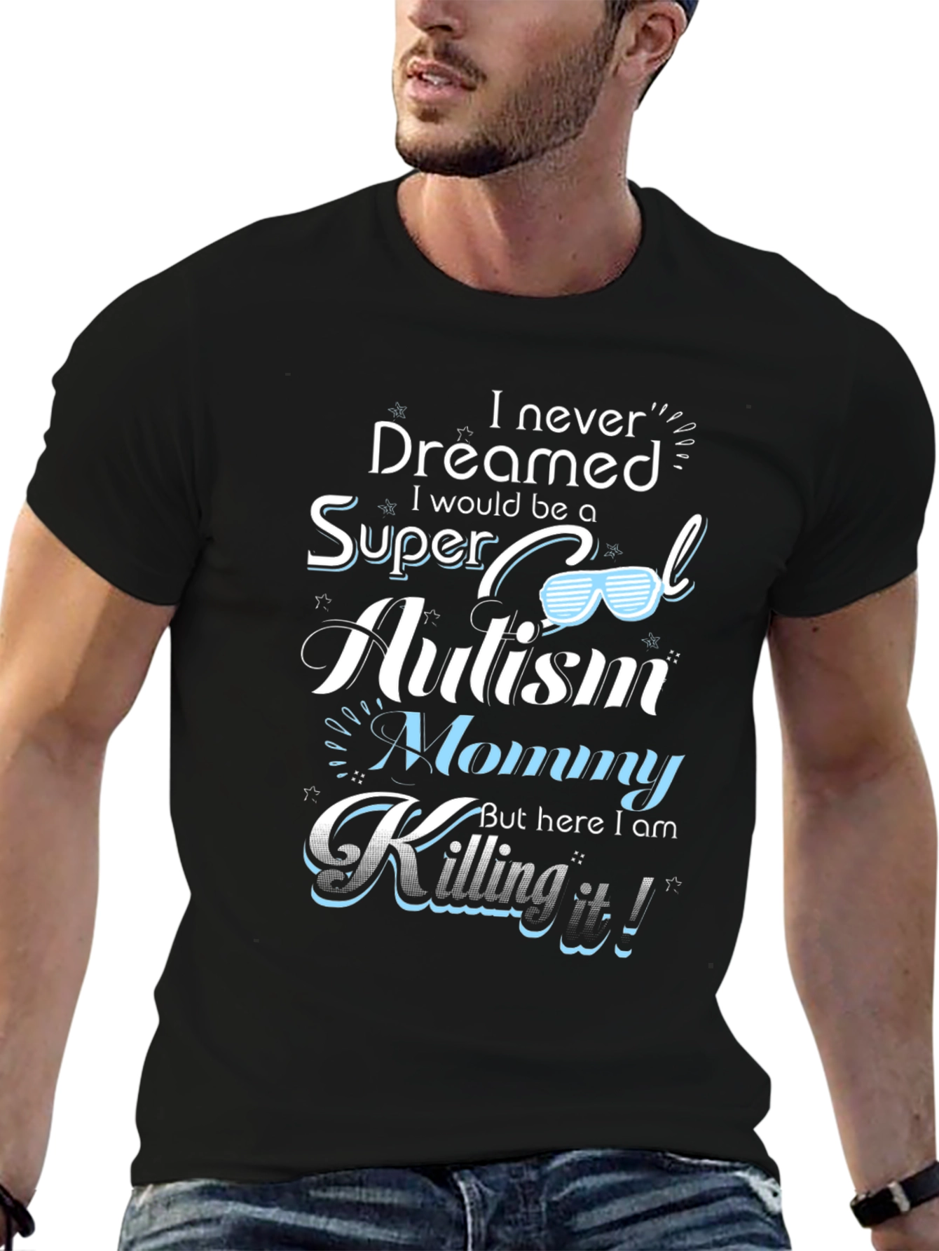 Super Cool Autism Mommy T-Shirt - Black