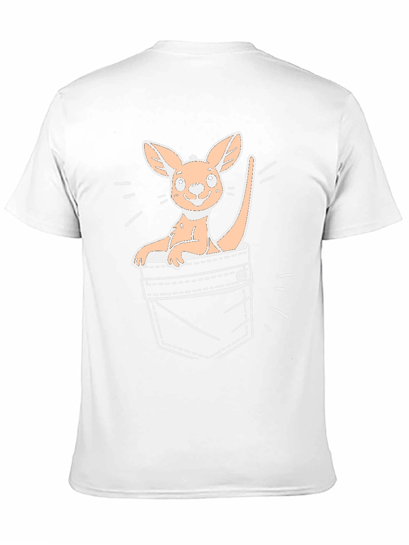 Kangaroo Pocket T-Shirt - Black
