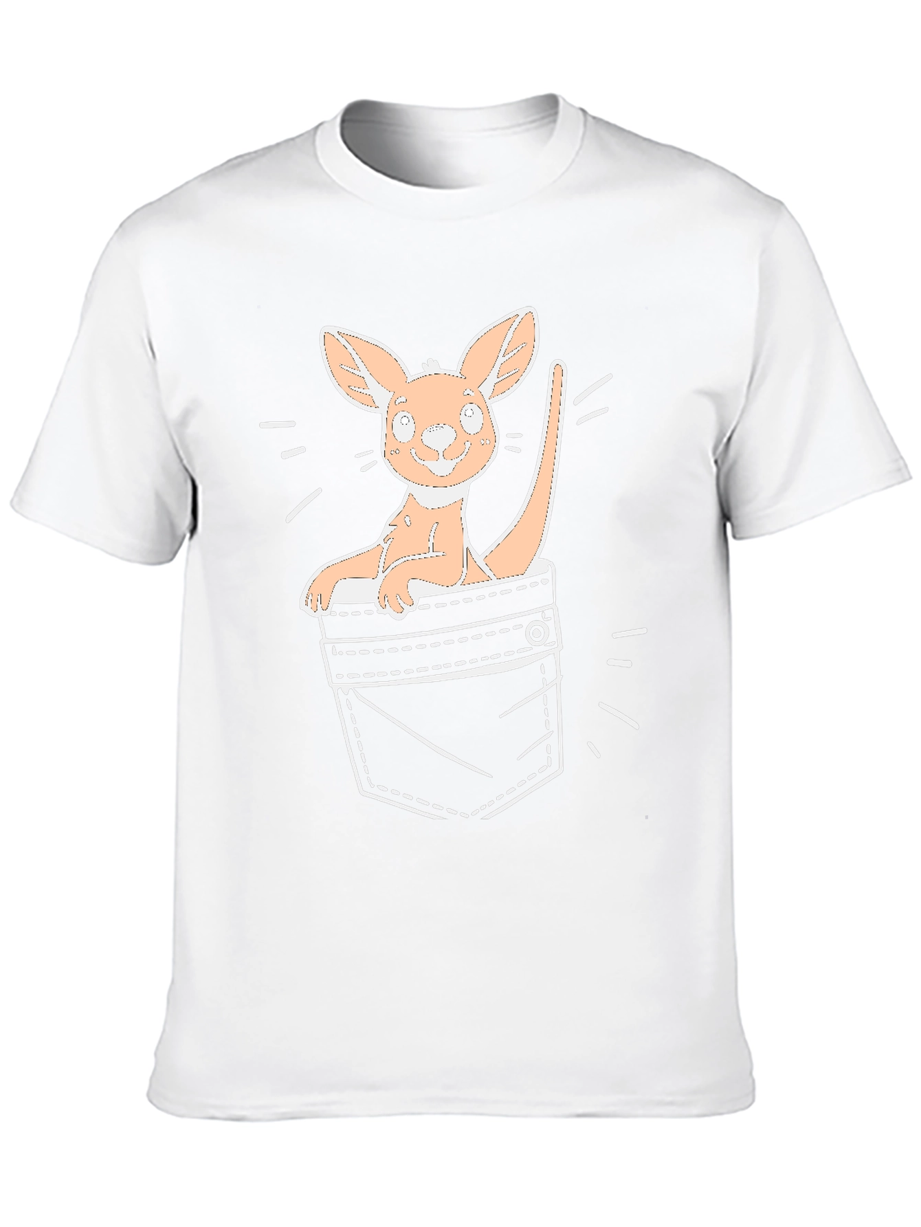 Kangaroo Pocket T-Shirt - Black