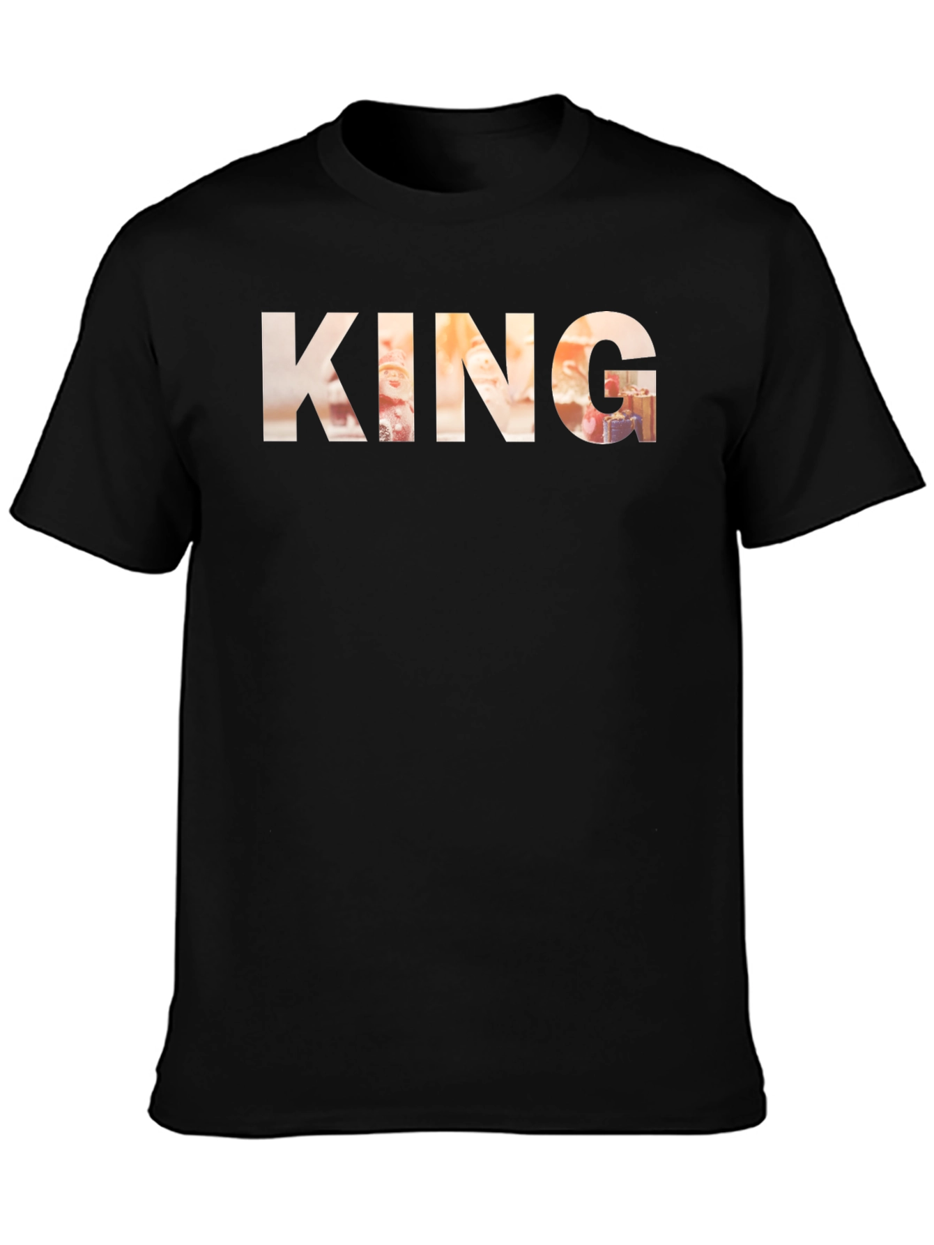 King Graphic Print Crew Neck T-Shirt