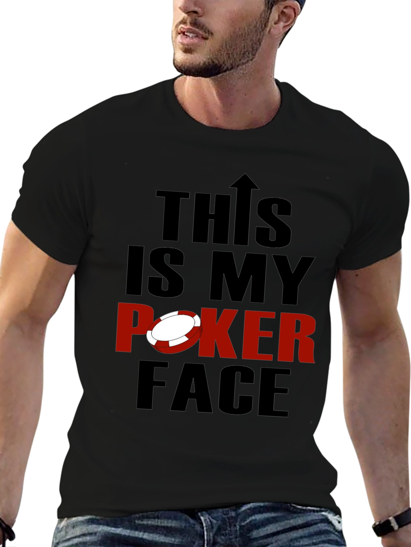 This is My Poker Face Graphic Tee - Black