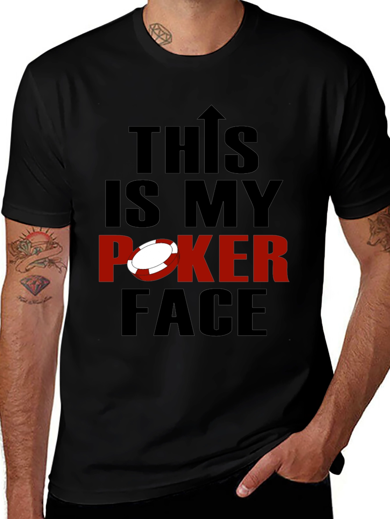 This is My Poker Face Graphic Tee - Black